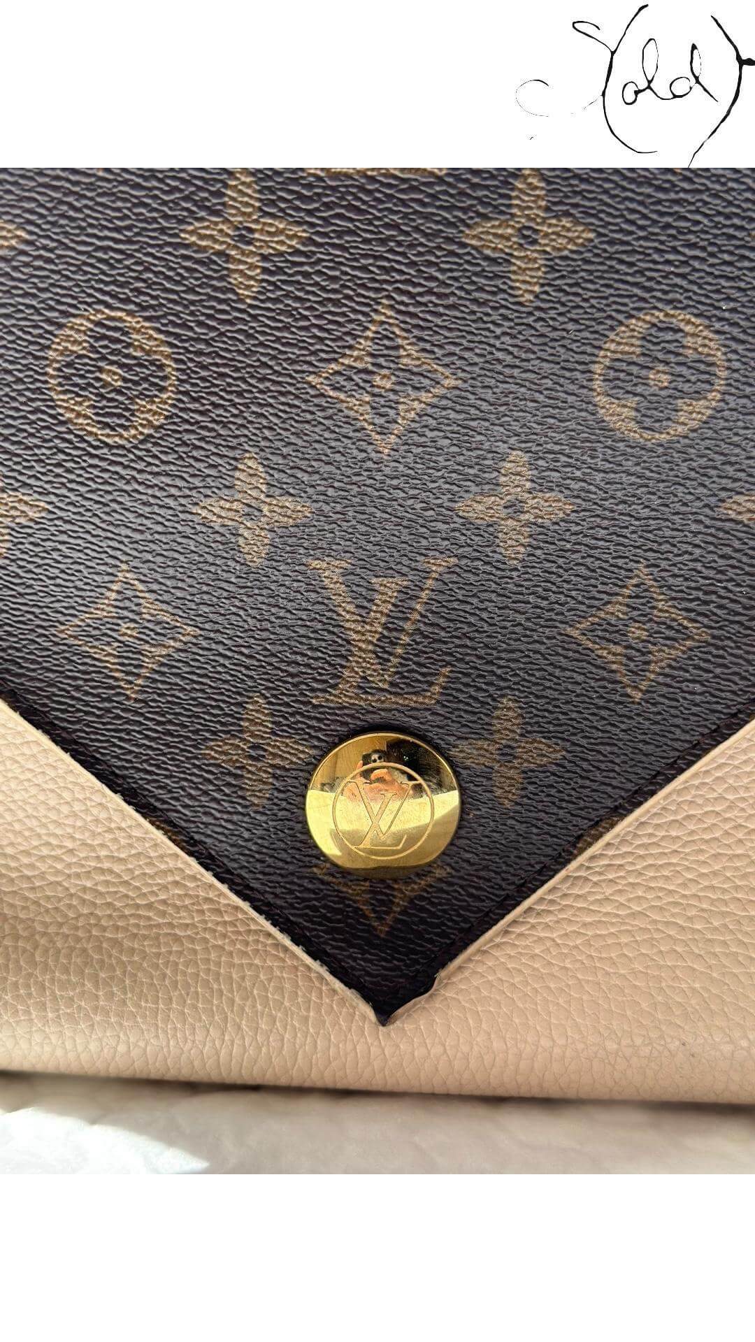 Louis Vuitton Double V Crema Monogram – Parisian Contrast, Base view | Sold Attire