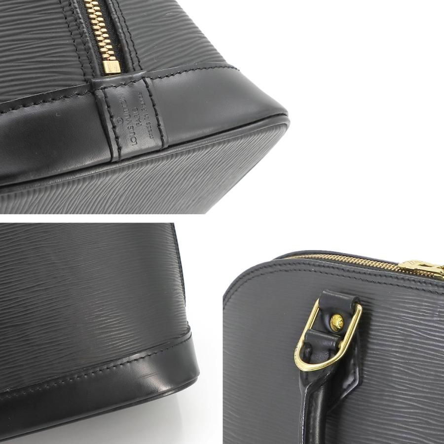 Louis Vuitton Alma MM Black Epi Leather 1998, Close-up | Sold Attire