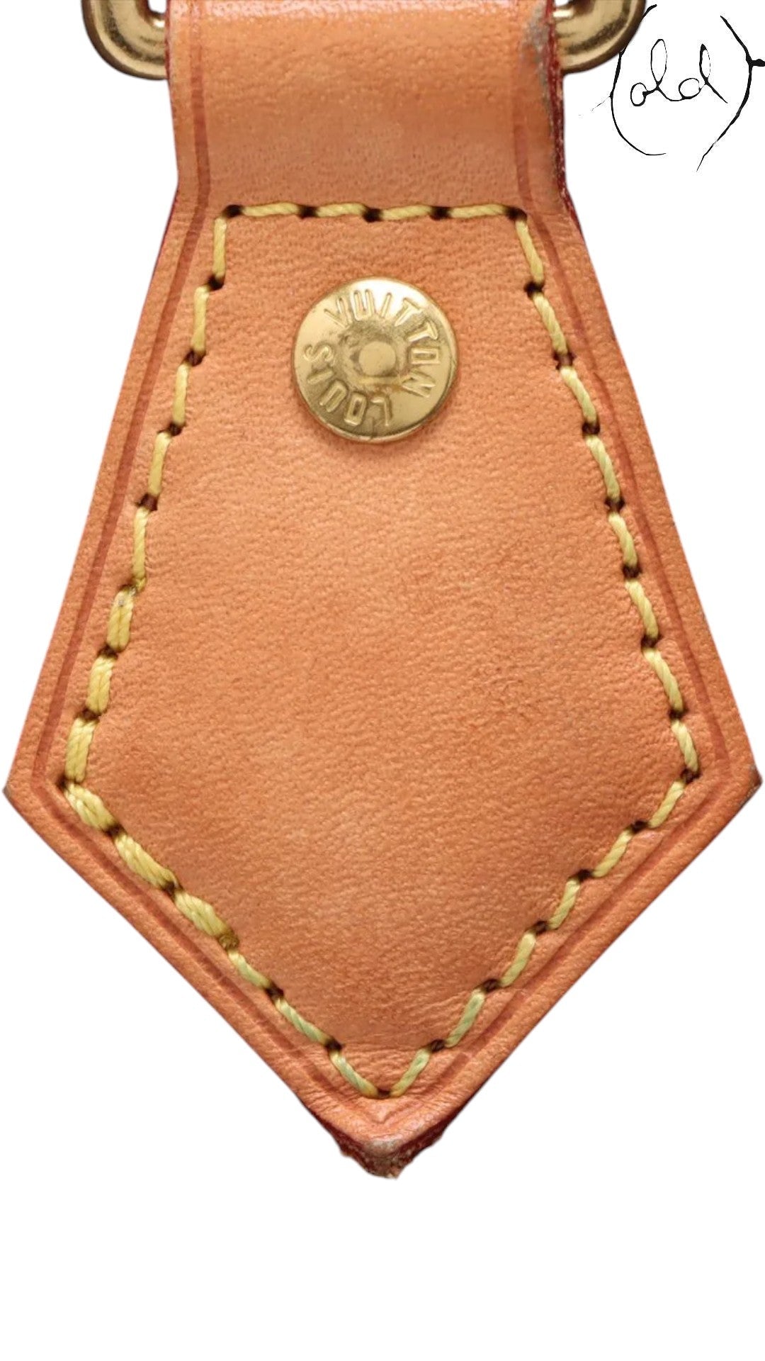 Sold Attire Louis Vuitton Speedy 25 Monogram Canvas bag with gold-tone hardware and vachetta leather trim.