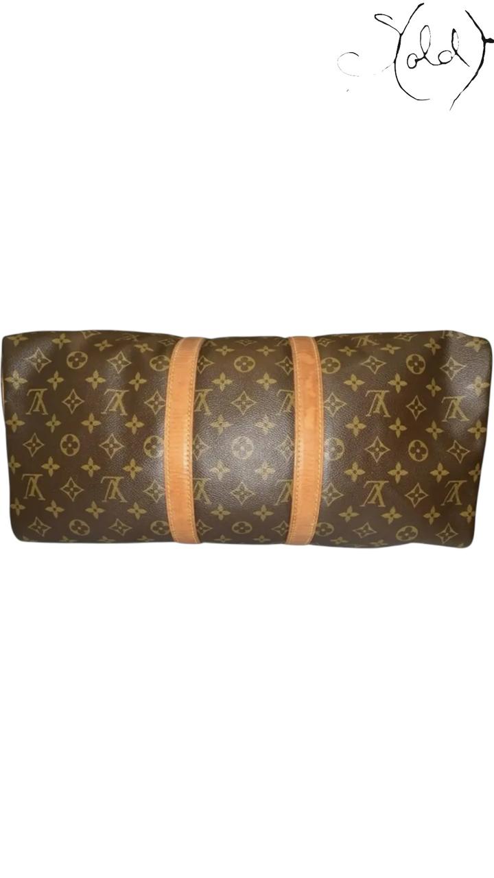 LOUIS VUITTON Keepall 45 – Brown Leather, Detail view | Sold Attire