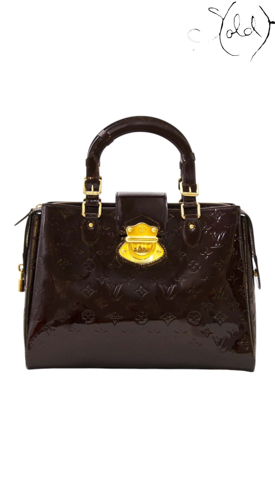 Louis Vuitton Melrose Amarante Patent Leather Bag — Authenticated Pre-Owned | Sold Attire