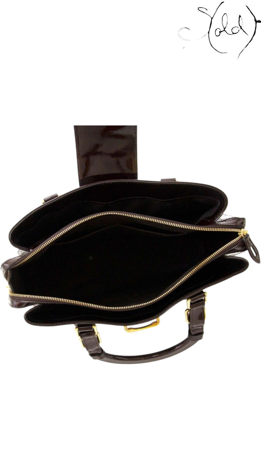 Louis Vuitton Melrose Amarante Patent Leather Bag, Base view | Sold Attire