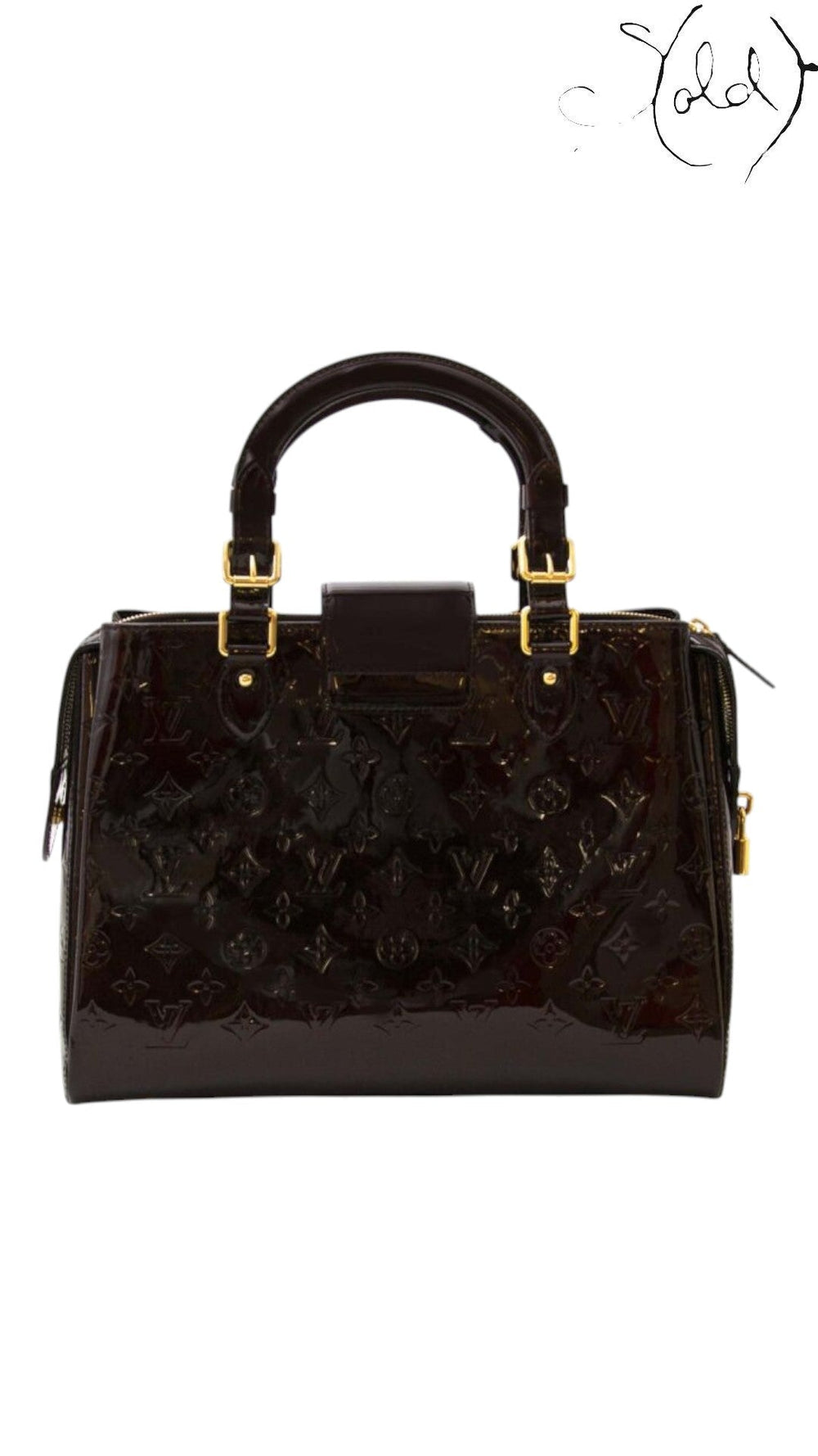 Louis Vuitton Melrose Amarante Patent Leather Bag, Back view | Sold Attire
