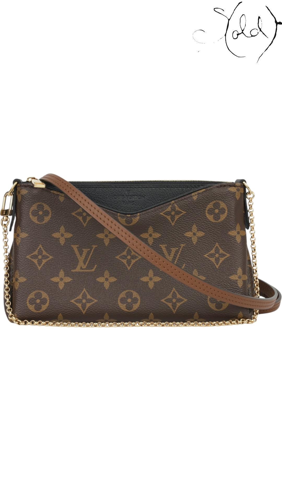 Louis Vuitton Monogram Pallas Clutch, Interior view | Sold Attire
