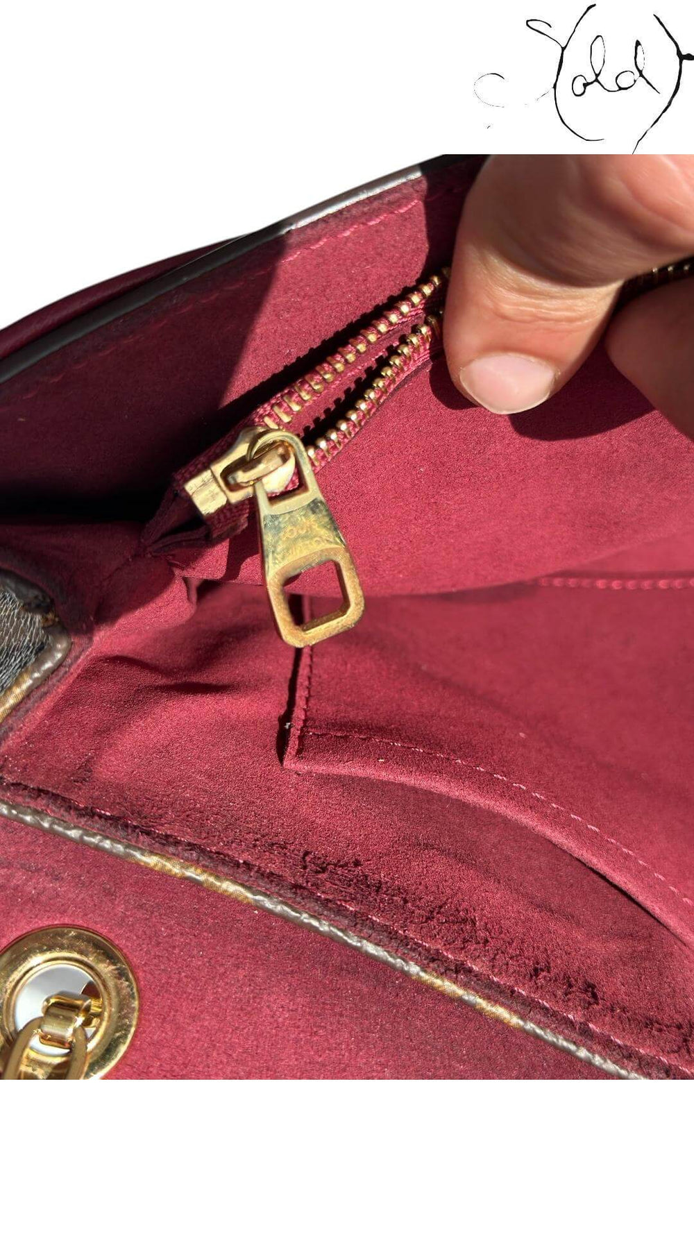 Louis Vuitton Pallas Shoulder Bag – Monogram Elegance, Close-up | Sold Attire