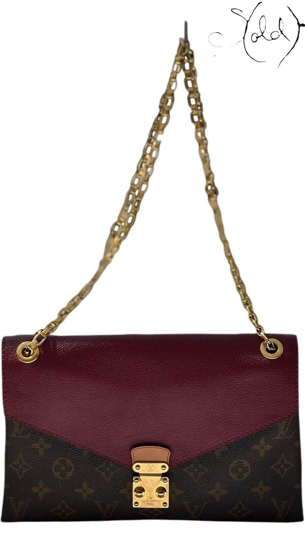 Louis Vuitton Pallas Shoulder Bag – Monogram Elegance, Back view | Sold Attire
