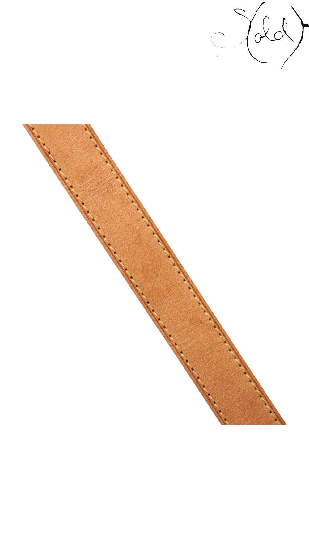 Sold Attire Louis Vuitton Keepall Bandoulière 55 natural cowhide leather shoulder strap with contrast stitching