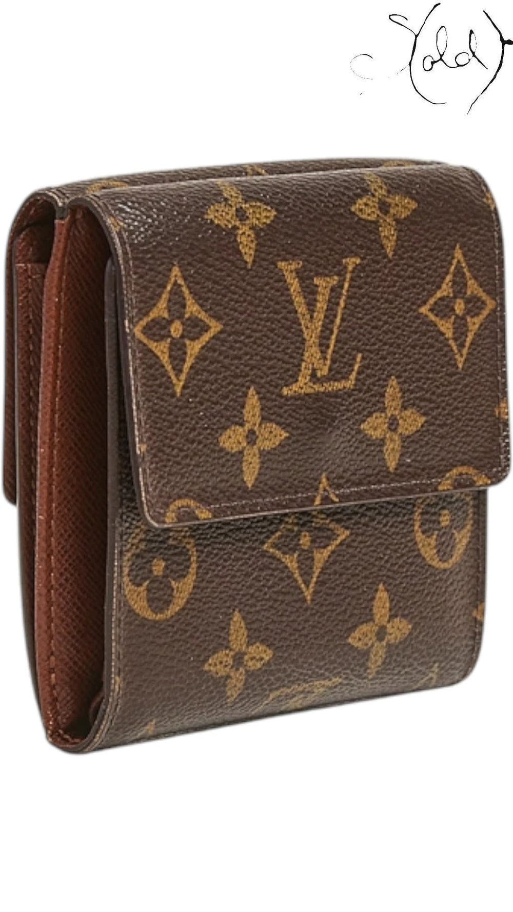 Louis Vuitton Monogram Elise Wallet – Compact Tri-Fold, Back view | Sold Attire