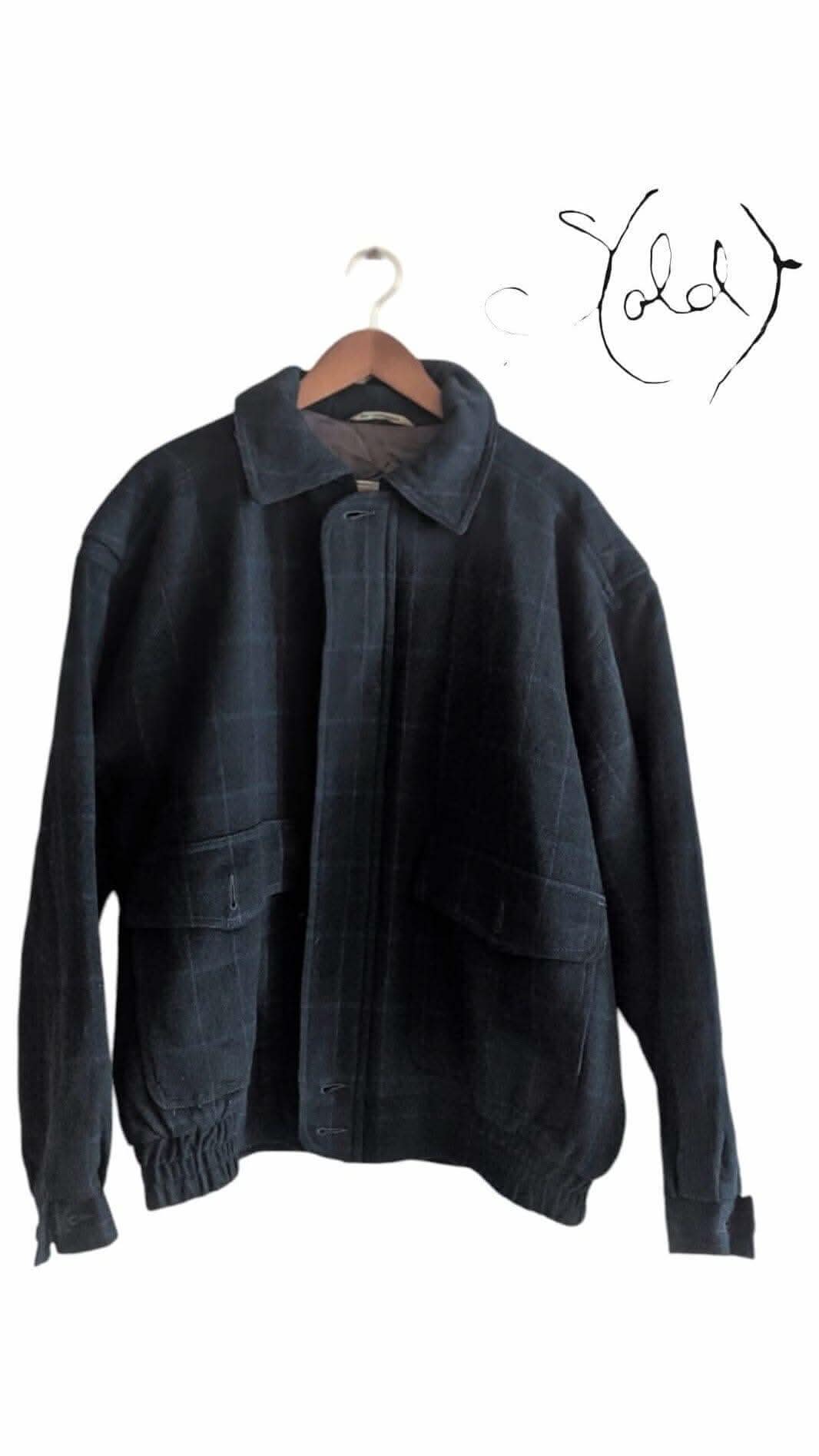 Luc Saint Alban Cashmere-Wool Bomber Jacket – Plaid Design