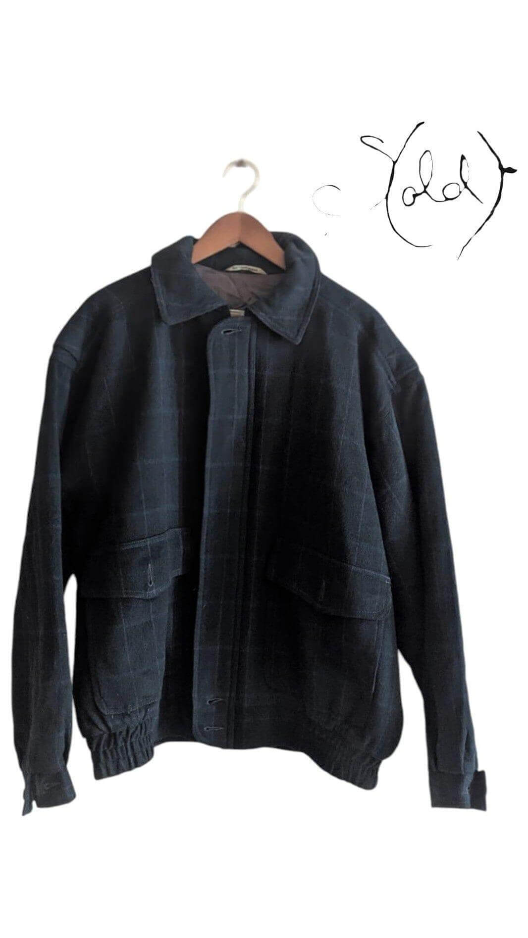 Luc Saint Alban Cashmere-Wool Bomber Jacket – Plaid Design, Authenticated Pre-Owned | Sold Attire