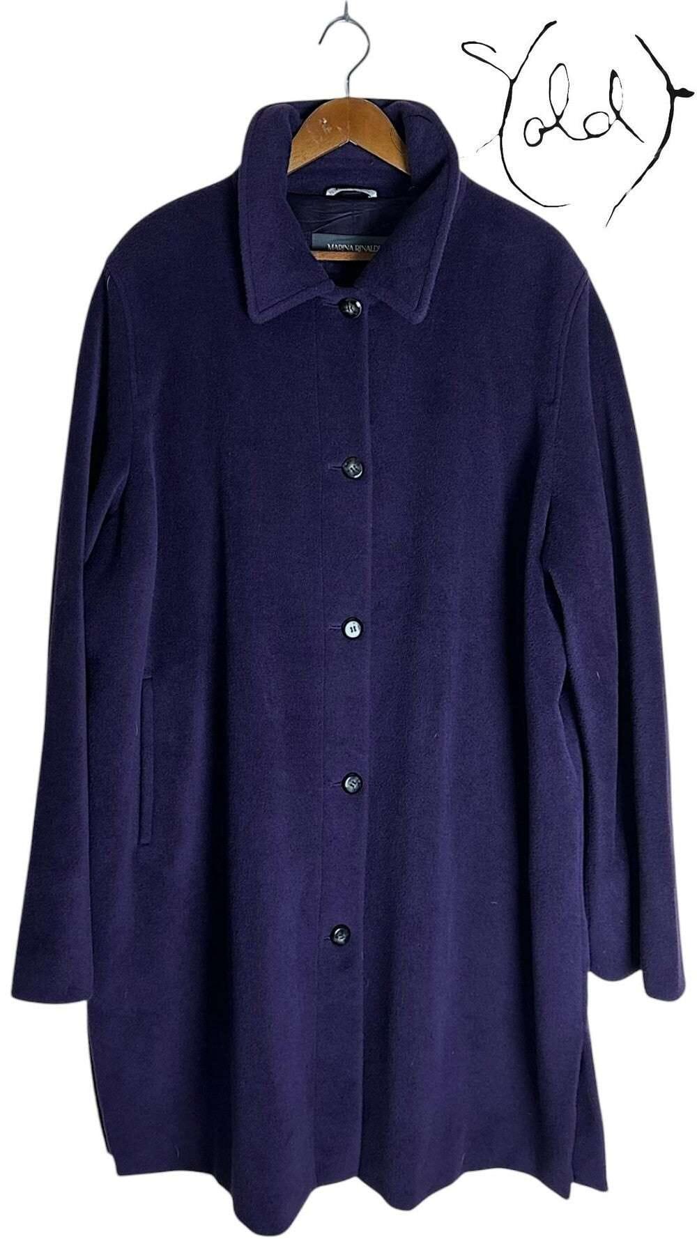 Marina Rinaldi Lana Wool Coat, Interior view | Sold Attire