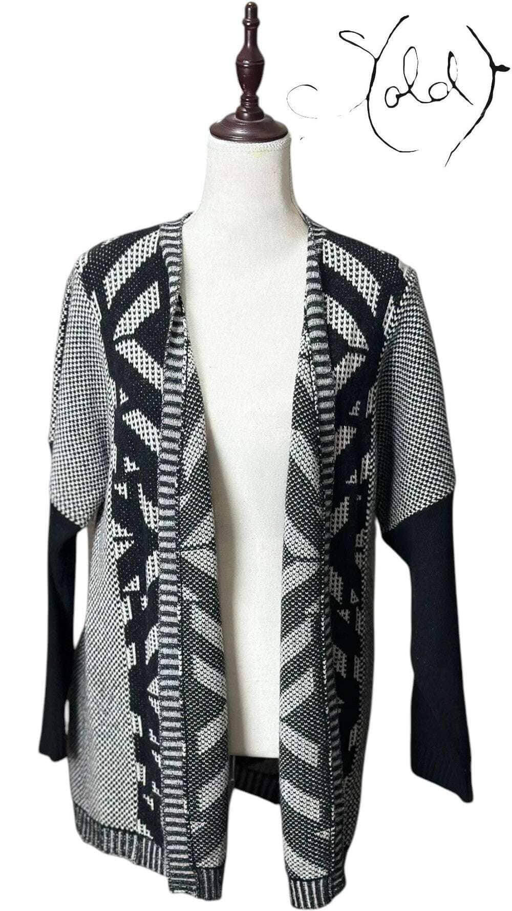 Max Mara Cashmere-Wool Cardigan – Bold & Luxe — Back view | Sold Attire