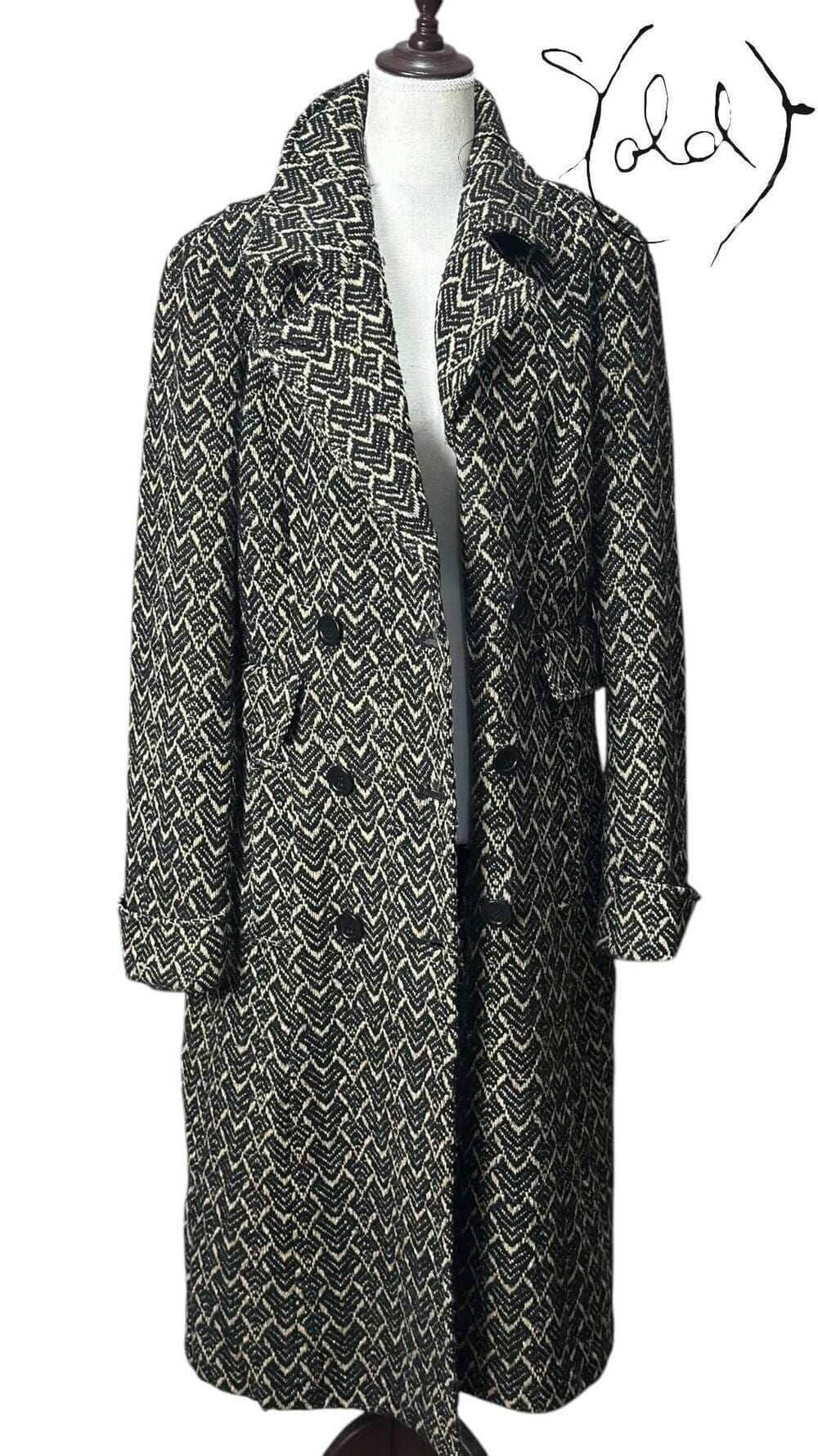 Max Mara Herringbone Wool Coat – Understated Elegance, Back view | Sold Attire