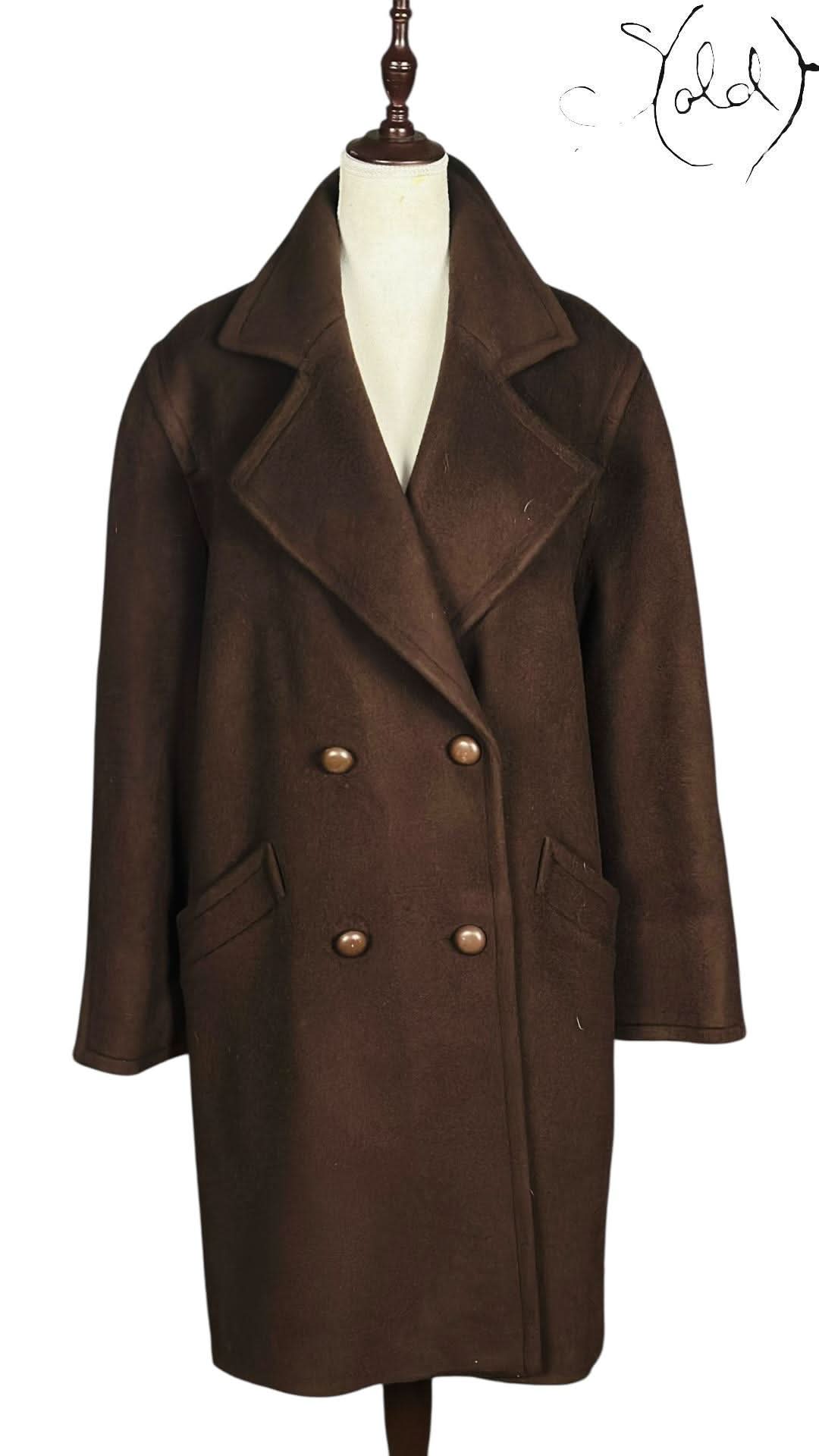 Missoni Wool Coat Missoni Wool Double - Breasted Coat Chocolate Brown 1990s Size 40 - 44 | Sold Attire