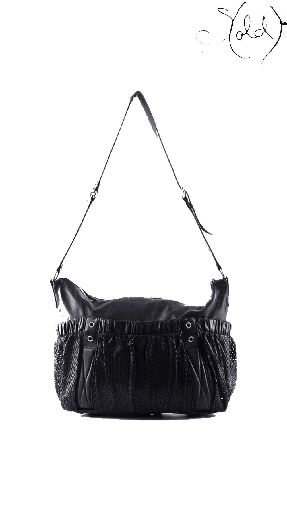 Miu Miu black leather messenger shoulder bag - view 3