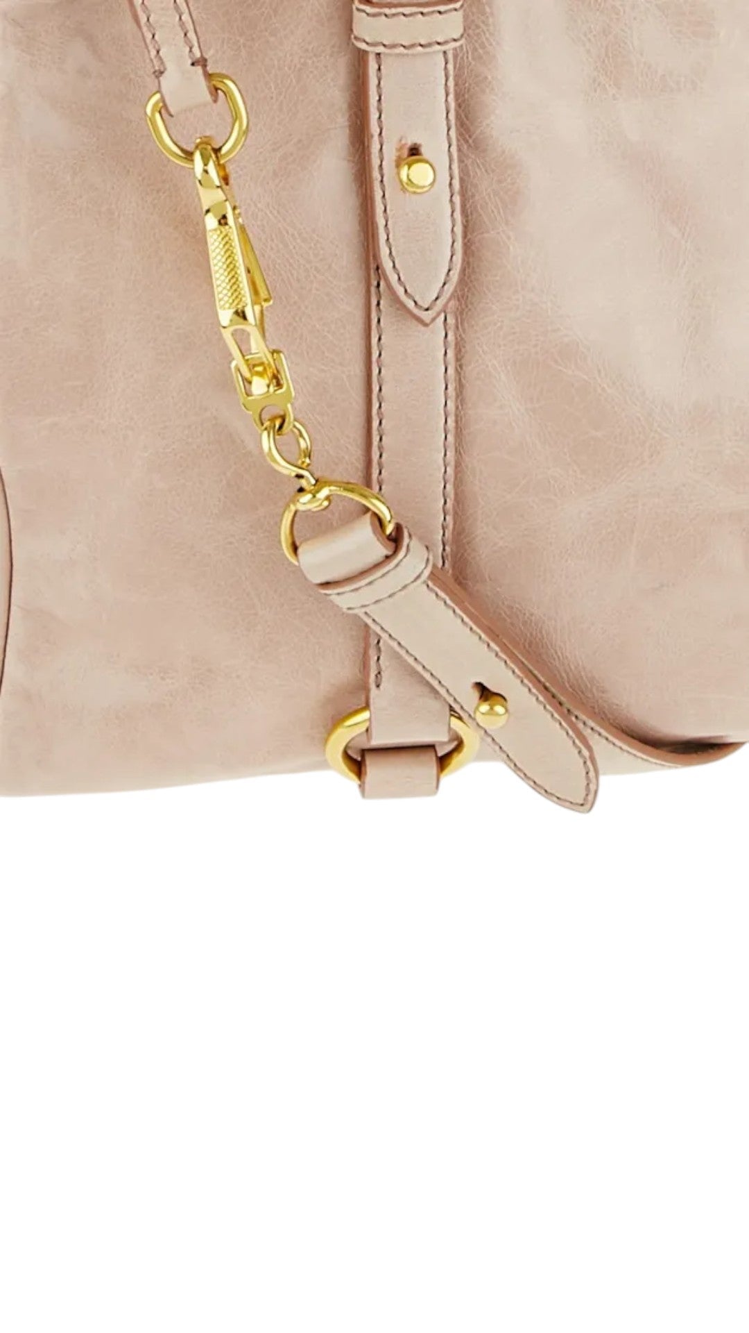 Sold Attire Miu Miu Vitello Lux Bow Bag in Fumo grey leather with gold-tone hardware and tonal bow details.