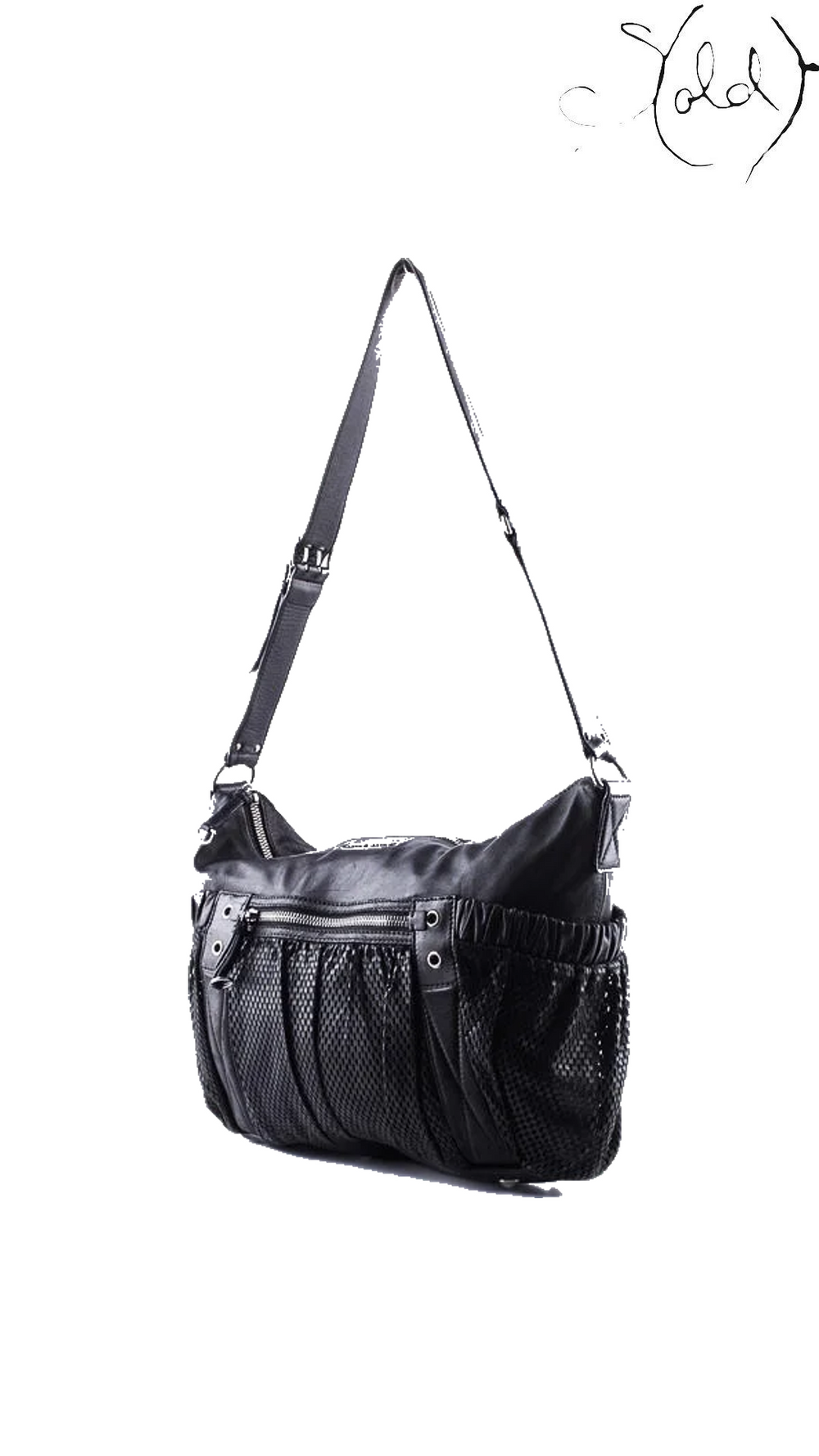 Miu Miu black leather messenger shoulder bag - view 2