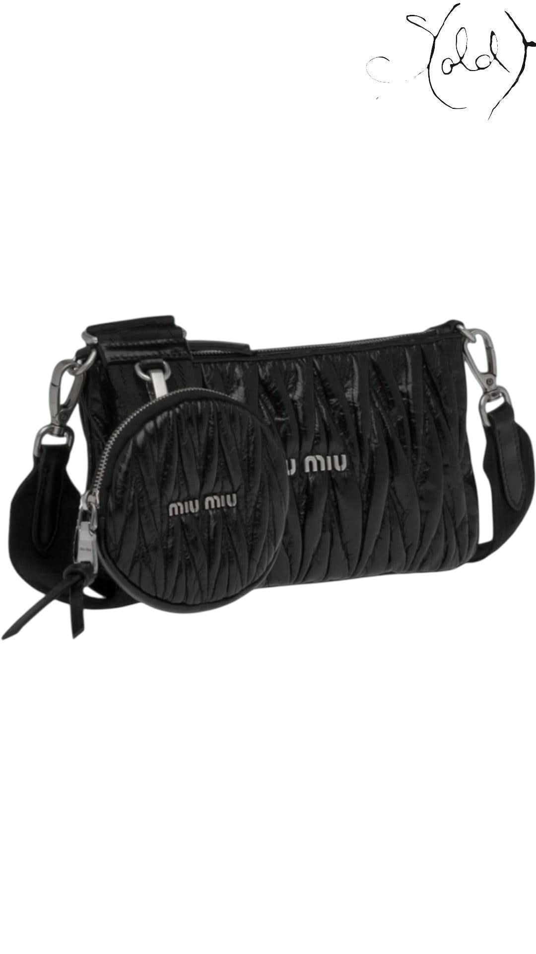 Miu Miu Matelassé Nappa Leather Crossbody Bag | Sold Attire - Sold Attire