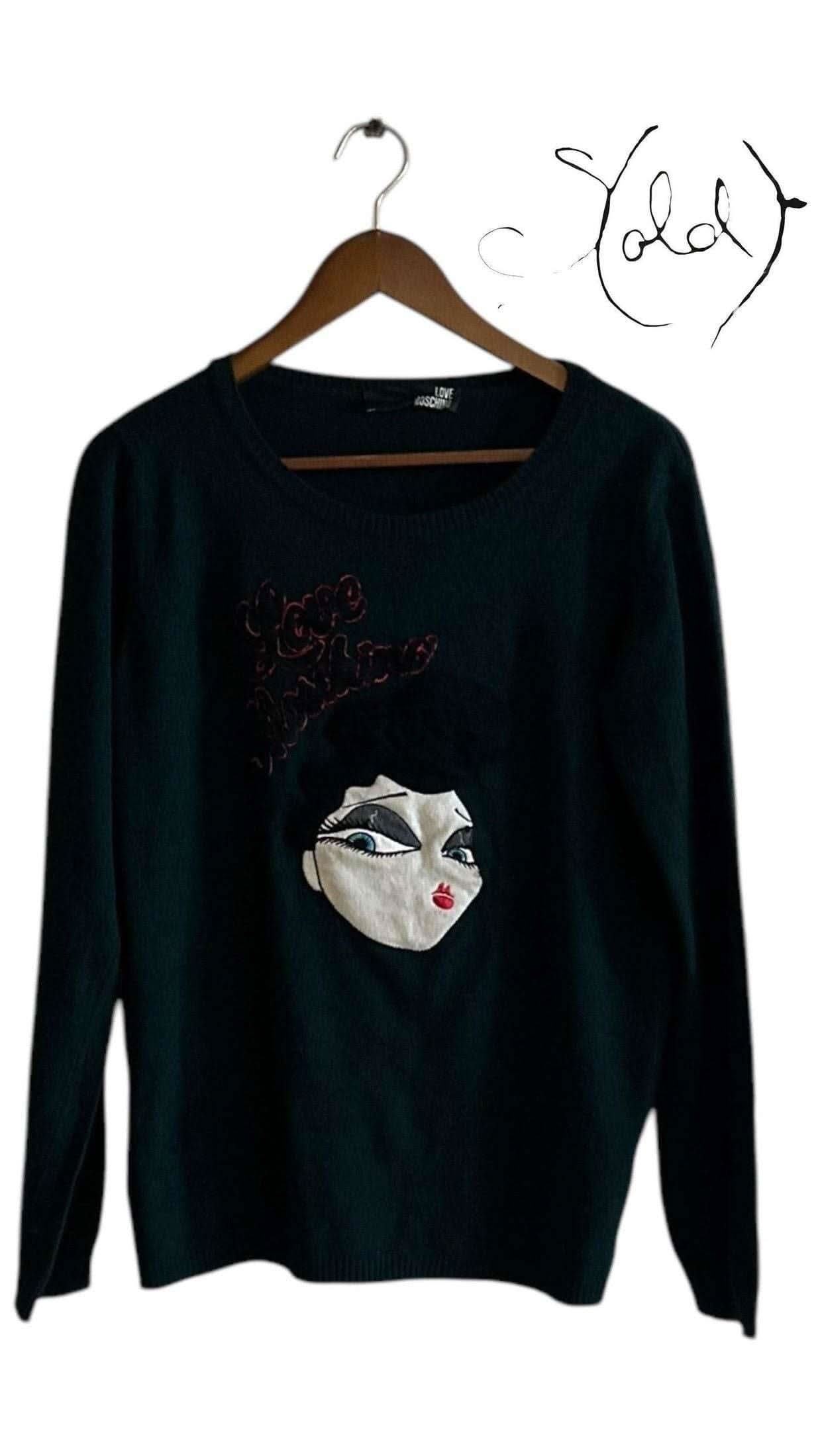 Moschino Embroidered Wool Jumper – Vintage Glam