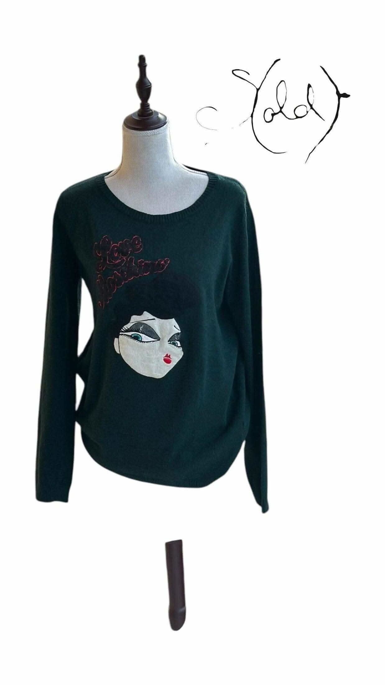 Moschino Embroidered Wool Jumper – Vintage Glam