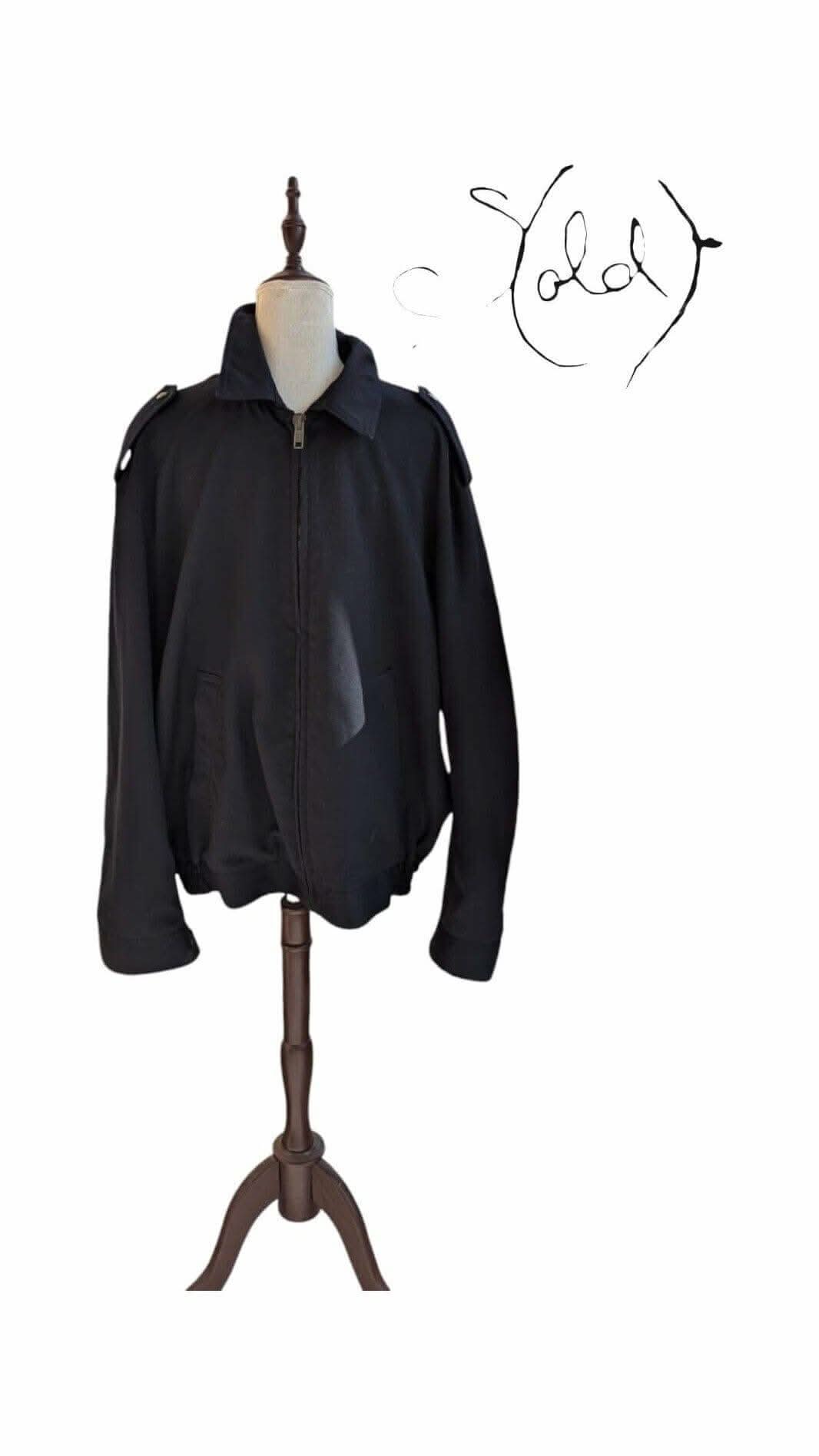 Navy Military Jacket - Vintage Utility Style