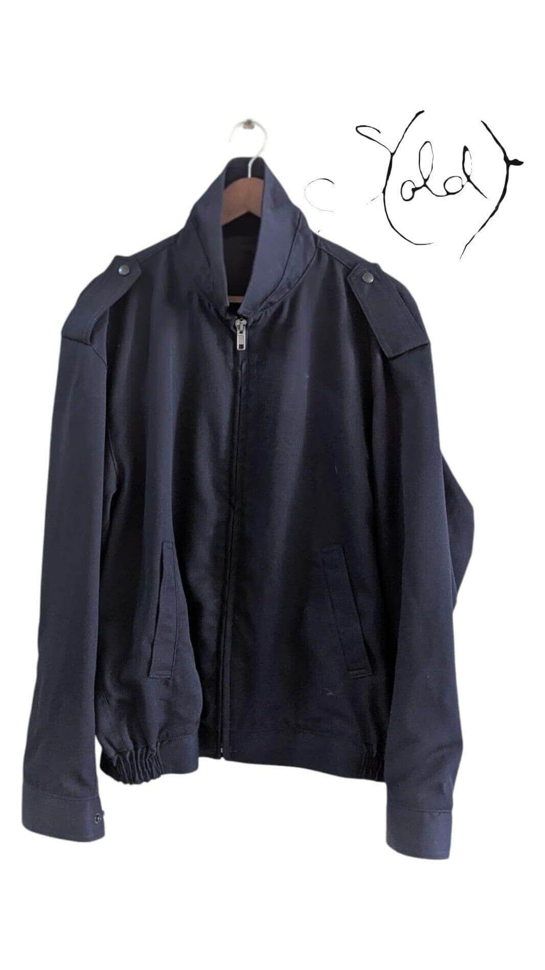 Navy Military Jacket - Vintage Utility Style, Authenticated Pre-Owned | Sold Attire