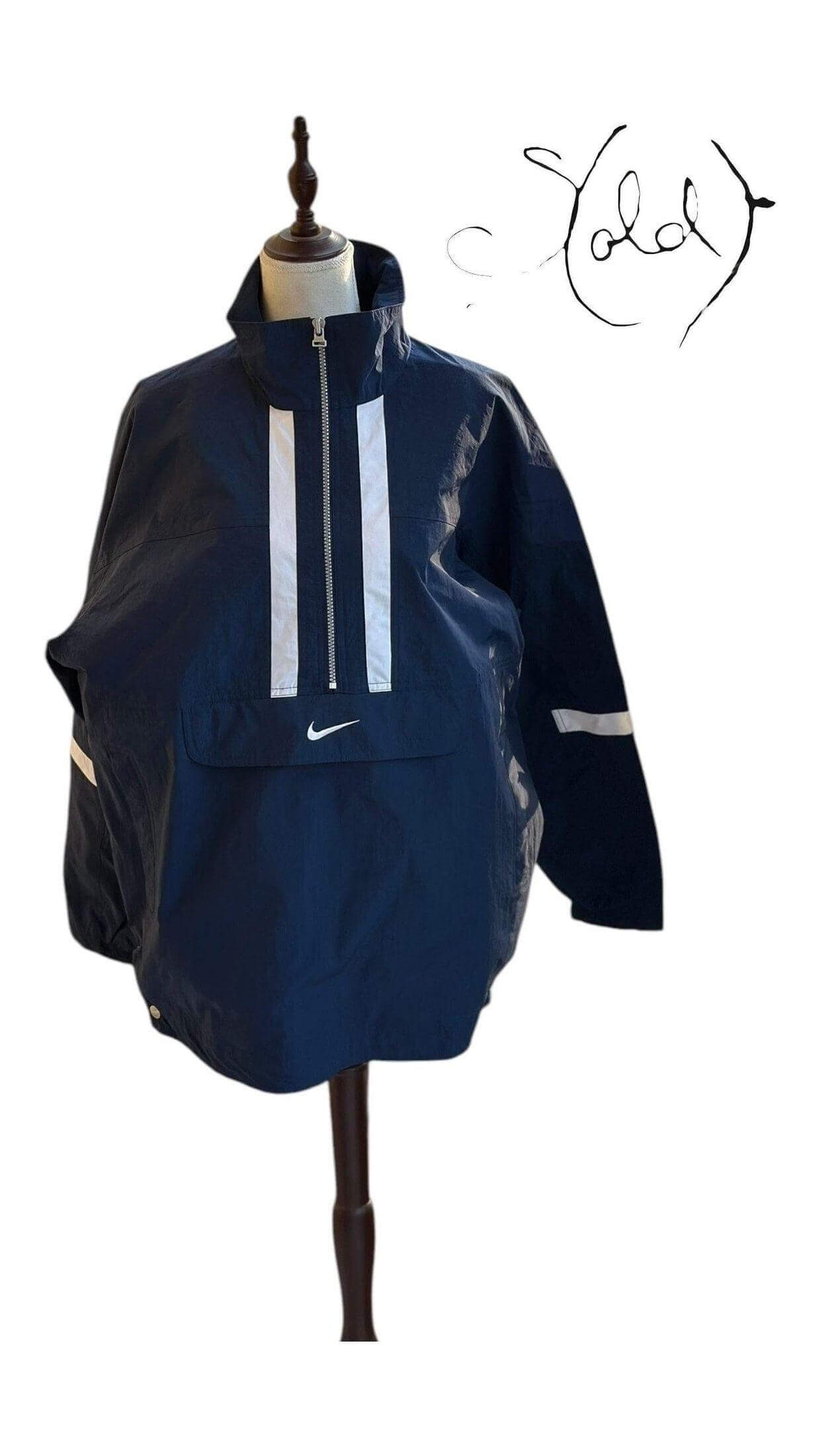 Navy Nike Anorak – Vintage Sports Cool, Detail view | Sold Attire