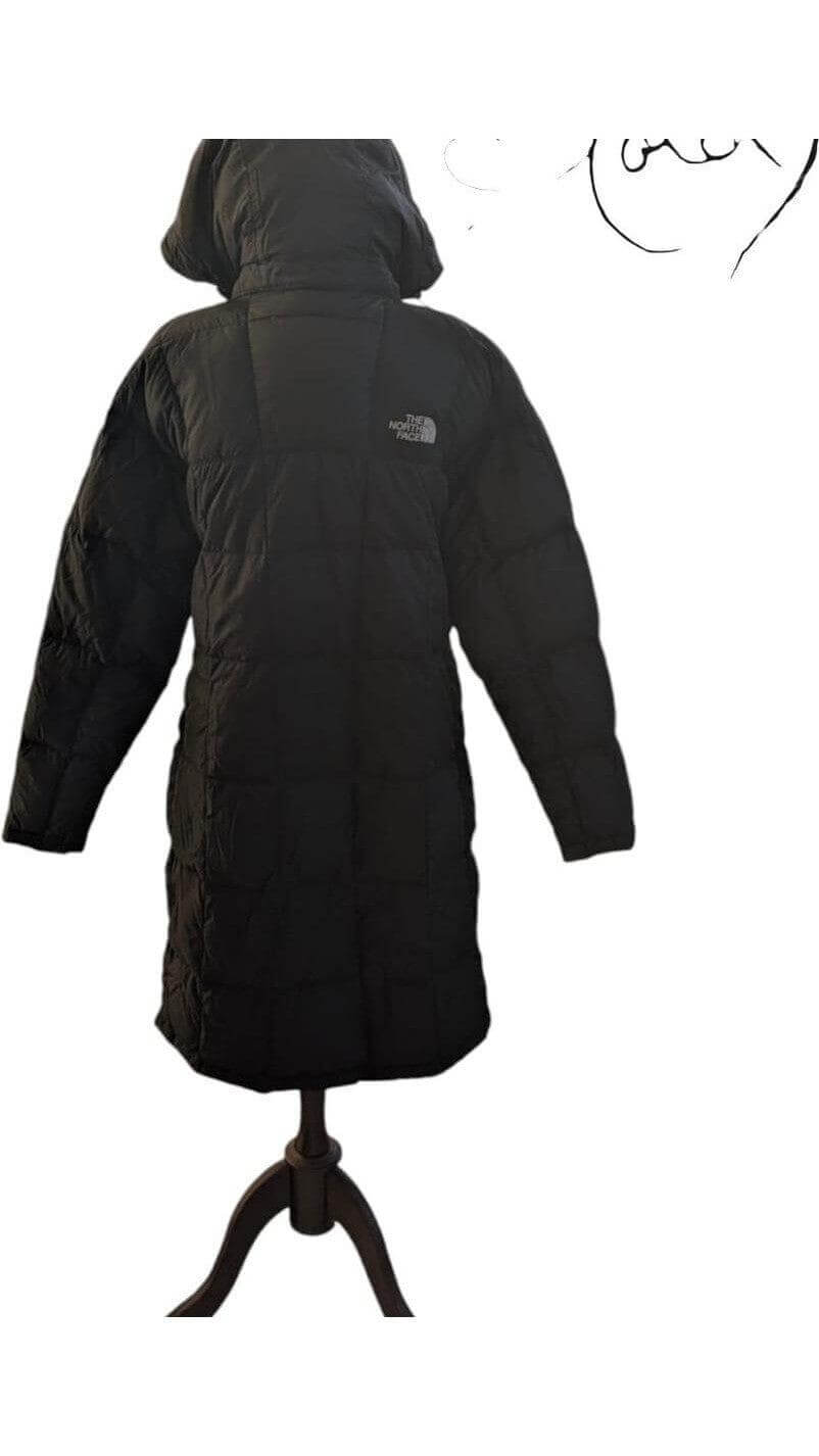 North Face Long Black Puffer Coat – 600 Fill, Interior view | Sold Attire