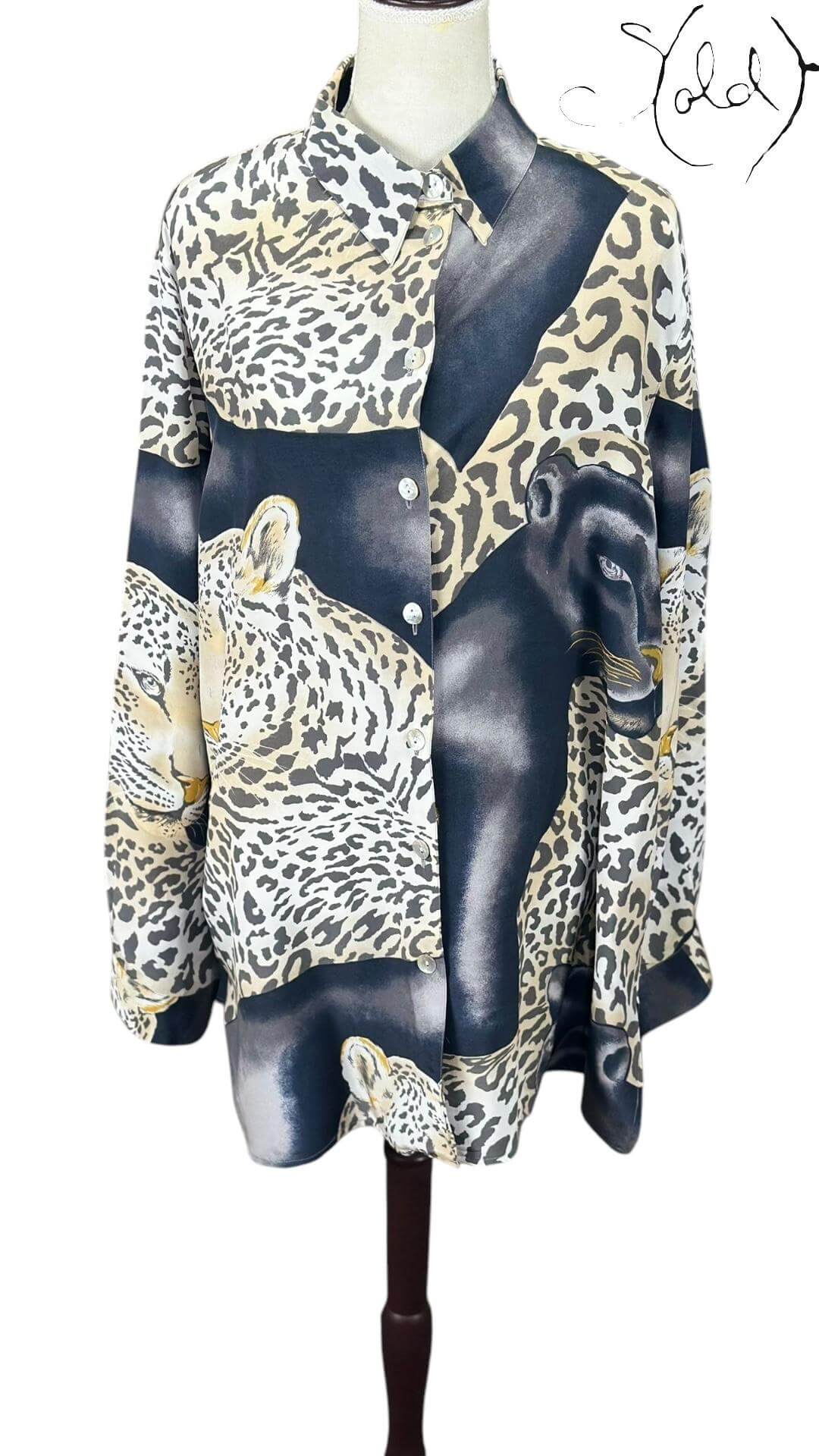 Panther Silk Shirt – Archive Safari, Hardware detail | Sold Attire
