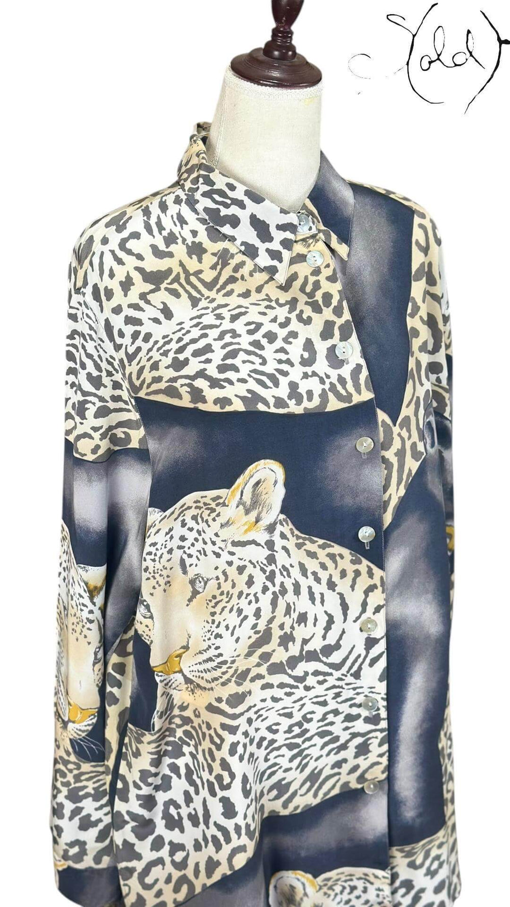 Panther Silk Shirt – Archive Safari, Interior view | Sold Attire
