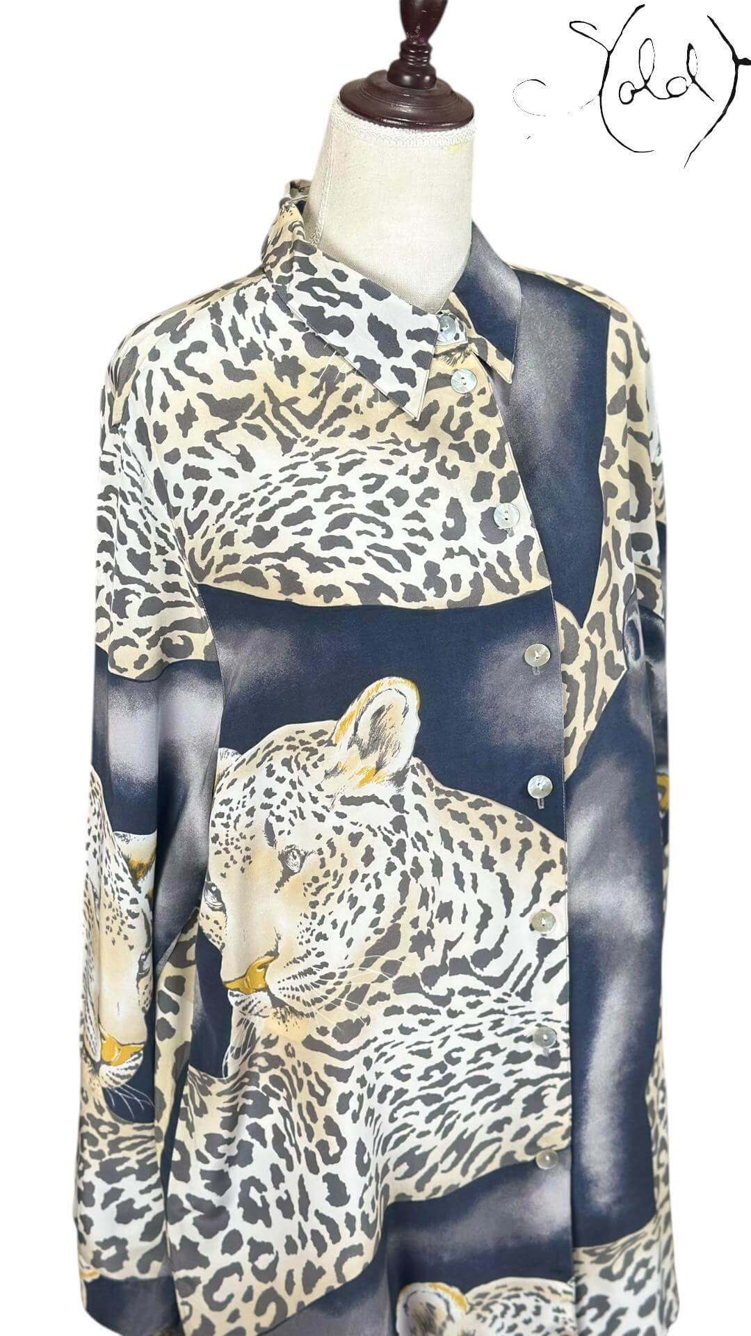 Panther Silk Shirt – Archive Safari, Interior view | Sold Attire