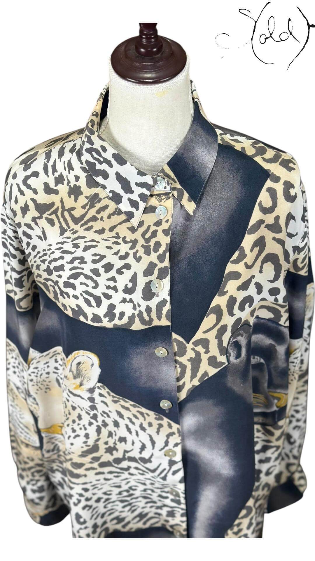 Panther Silk Shirt – Archive Safari, Back view | Sold Attire