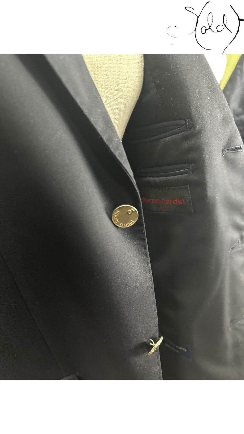 Pierre Cardin Silk-Wool Blazer – Classic Sartorial Perfection, Strap detail | Sold Attire
