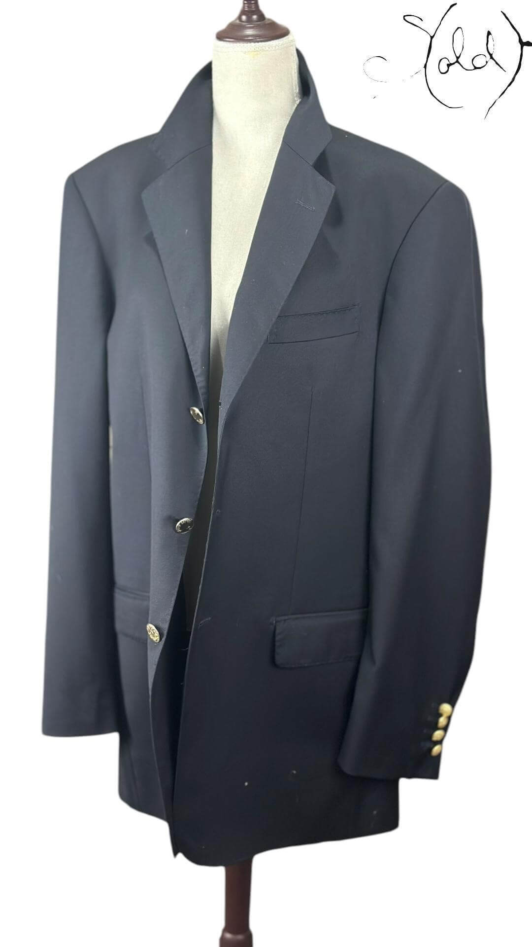 Pierre Cardin Silk-Wool Blazer – Classic Sartorial Perfection, Back view | Sold Attire