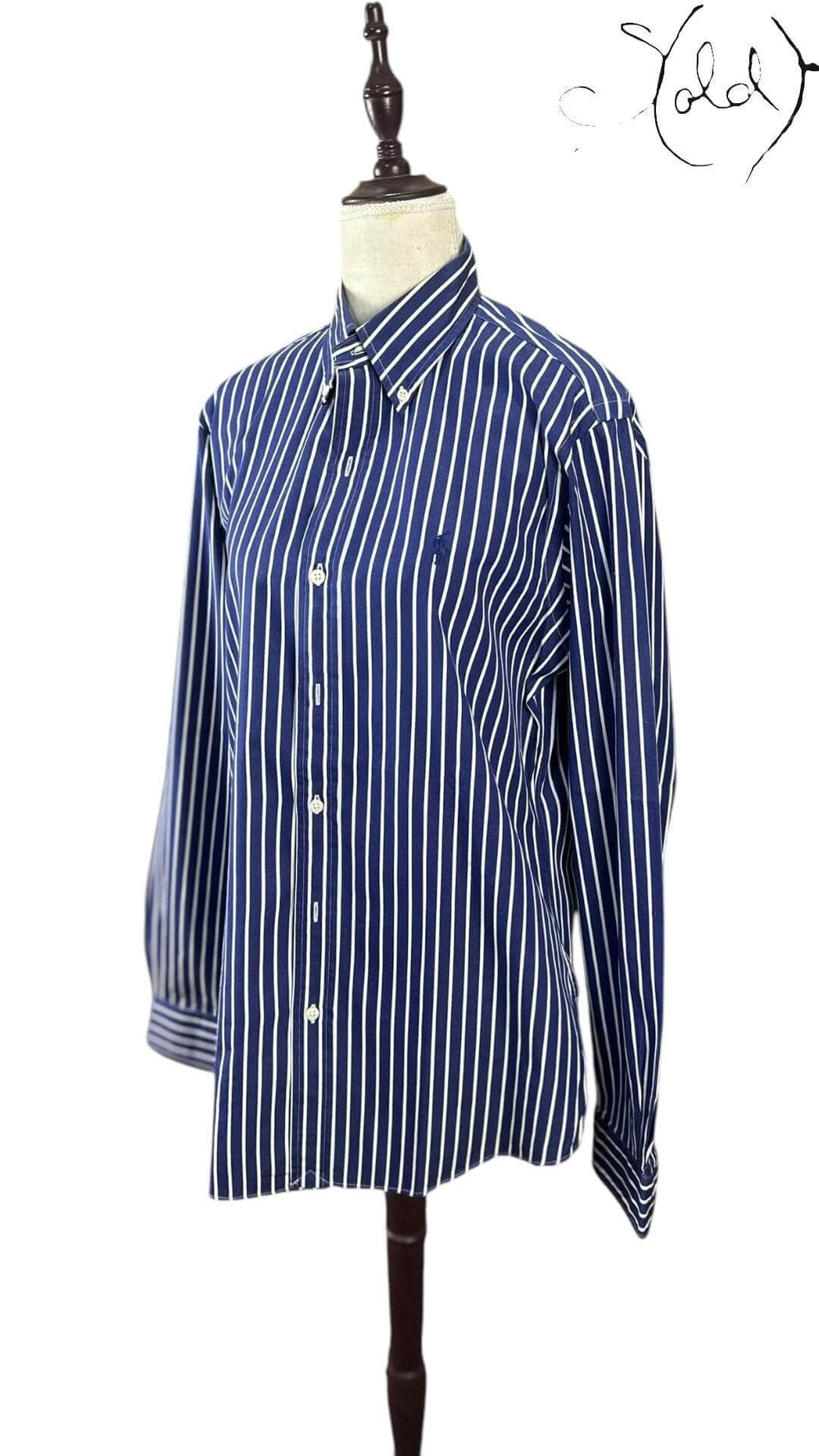 Polo Ralph Lauren Striped Shirt – Oxford Cotton Classic, Hardware detail | Sold Attire