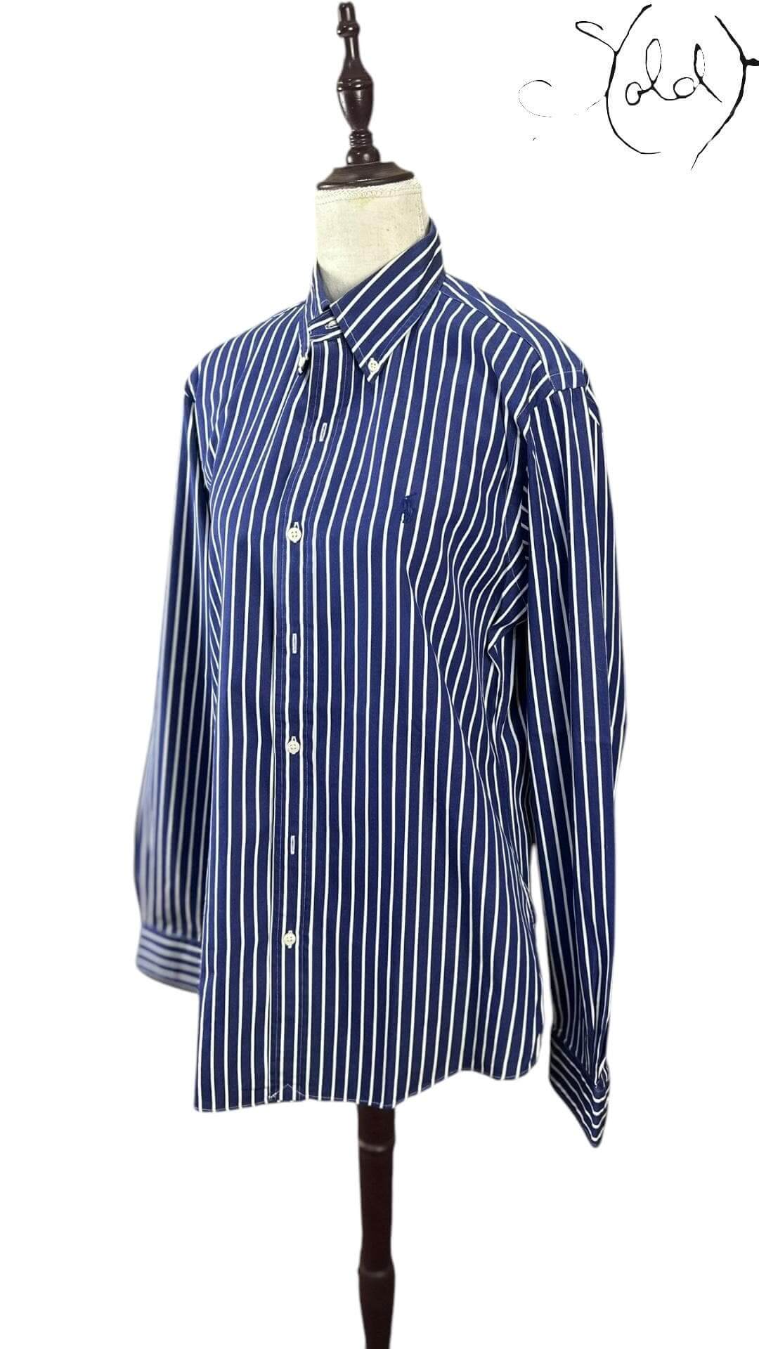 Polo Ralph Lauren Striped Shirt – Oxford Cotton Classic, Hardware detail | Sold Attire