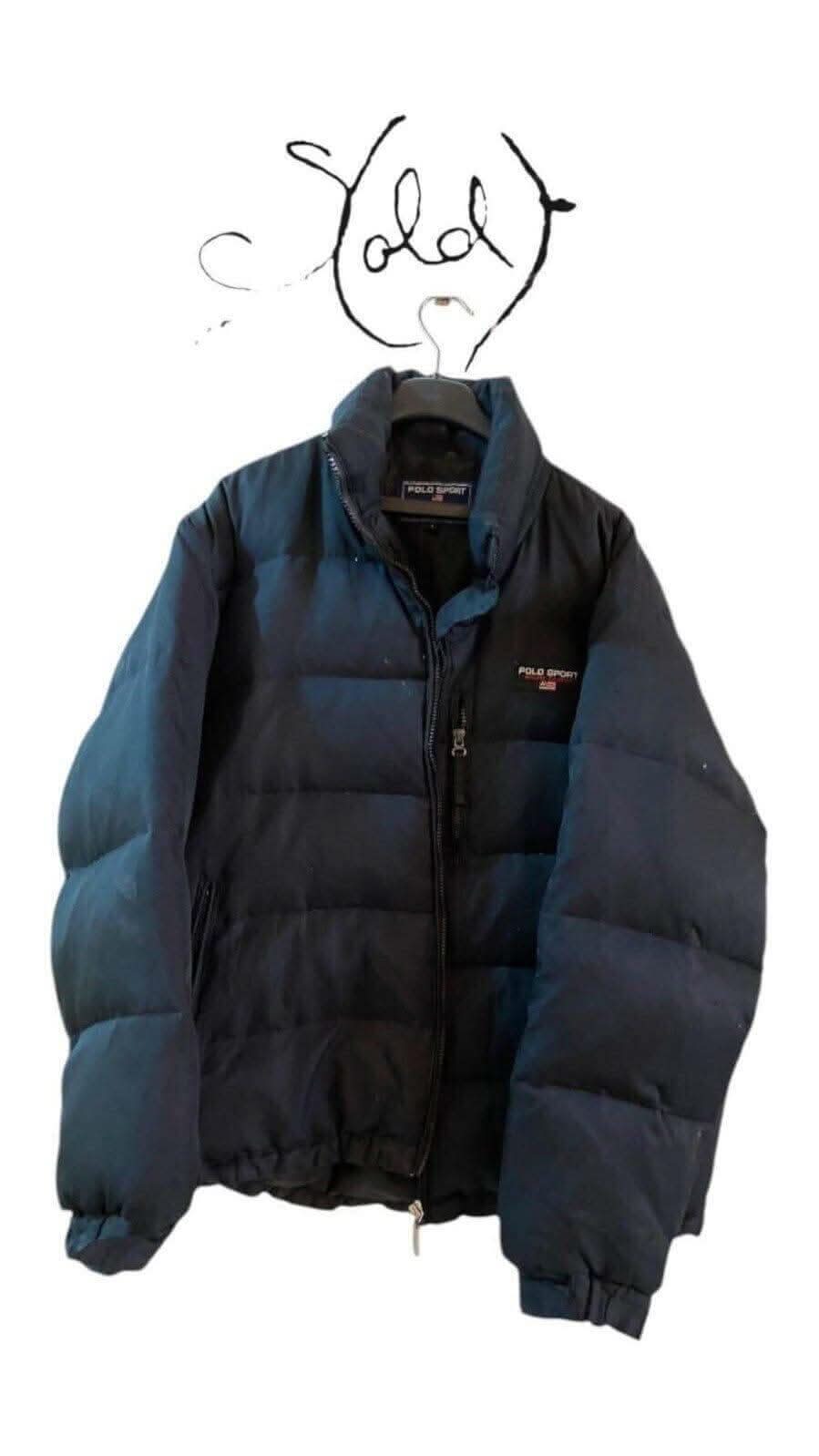 Polo Sport Puffer Jacket - Navy Vintage Style