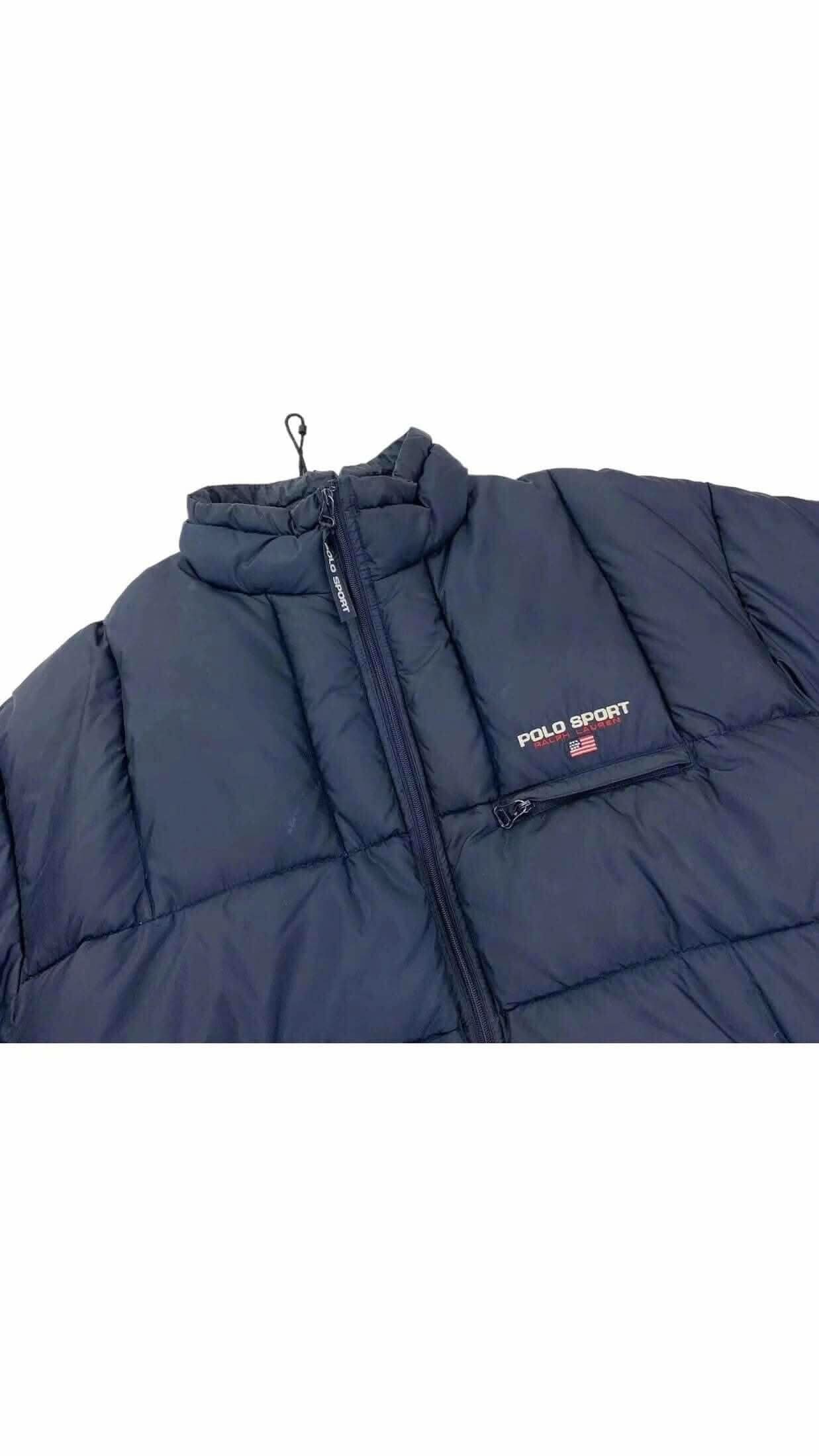 Polo Sport Puffer Jacket - Navy Vintage Style
