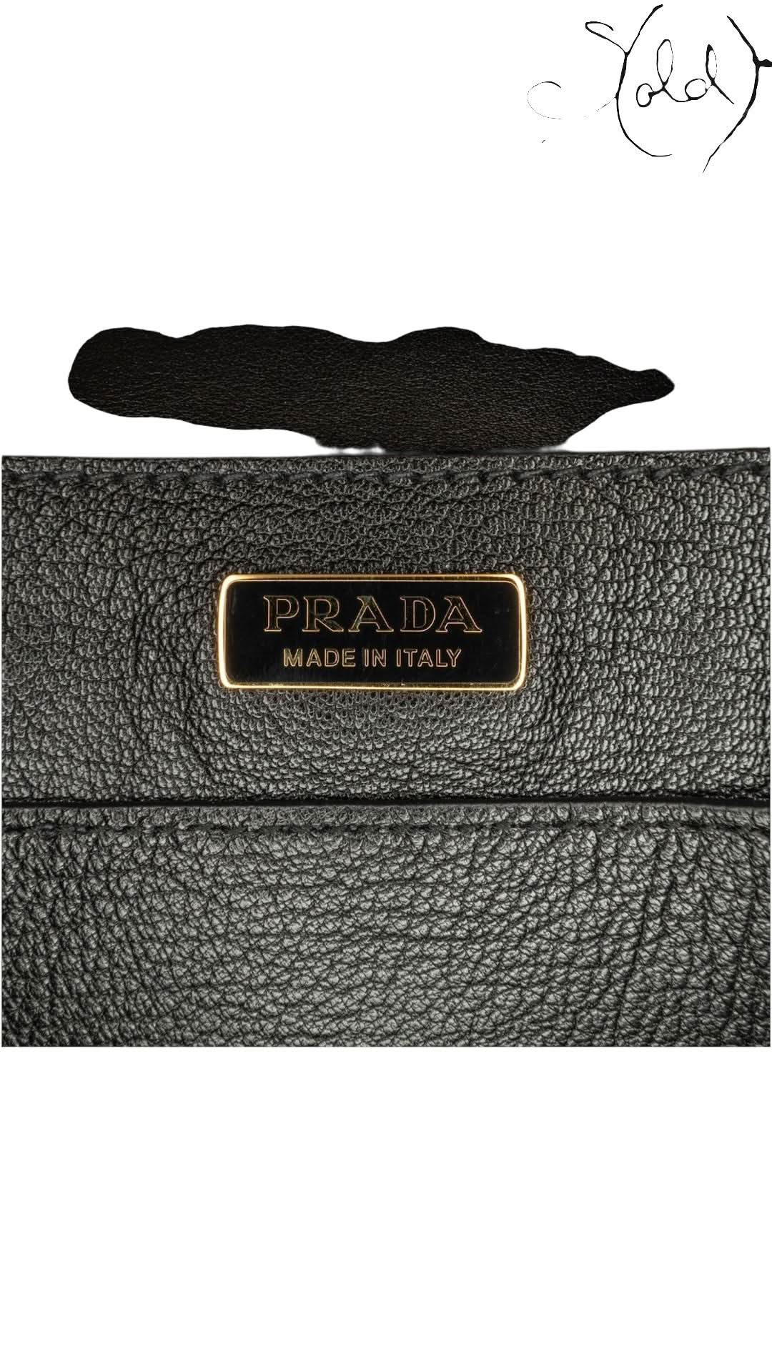 Prada Black Saffiano - Trimmed City Calf Cahier Crossbody Bag | Sold Attire - Sold Attire
