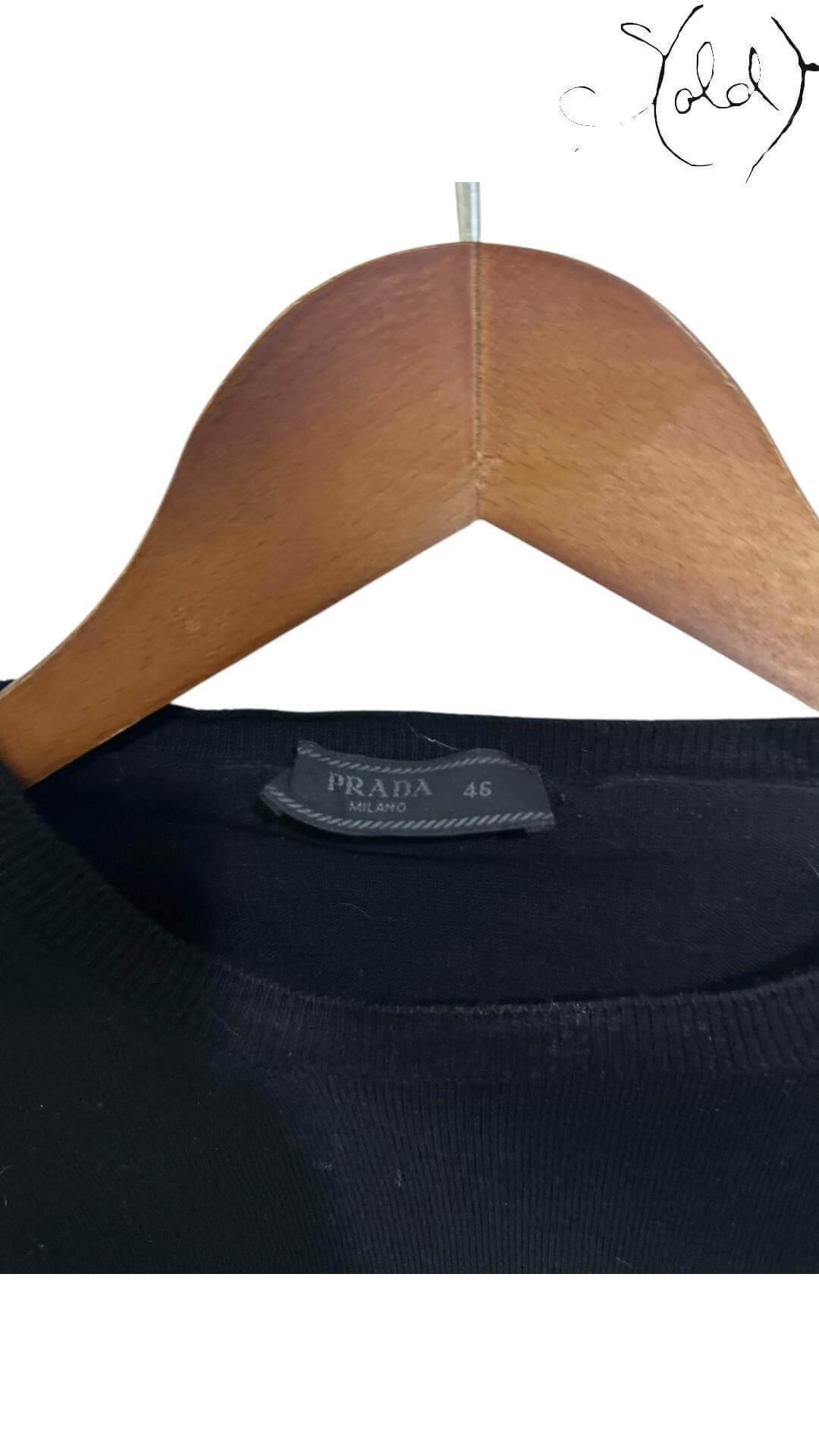 Prada Lightweight Cotton Sweater – Vintage Quiet Luxury, Back view | Sold Attire