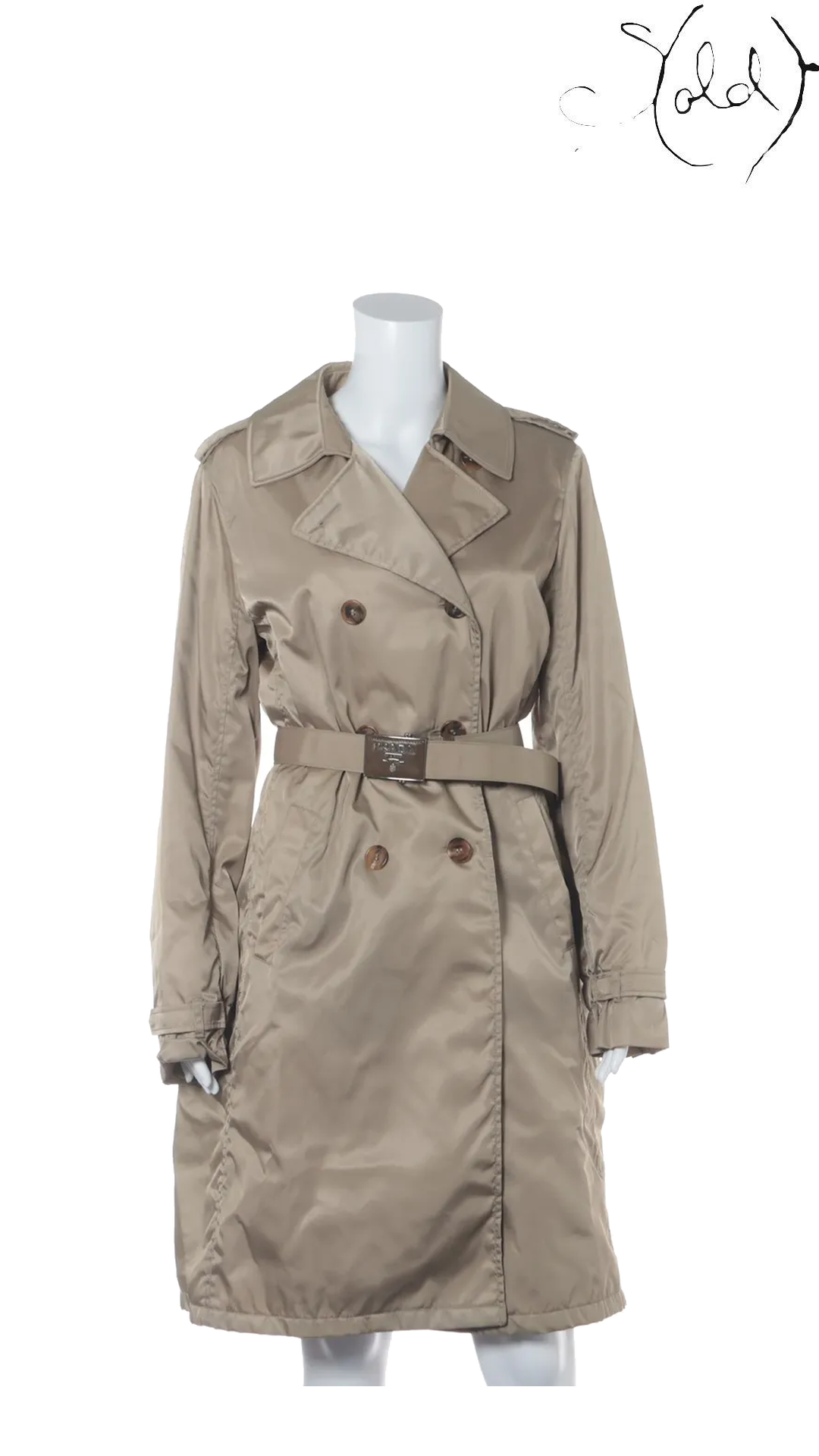 Prada 2007 Nylon Belted Trench Coat Size 44 - view 1