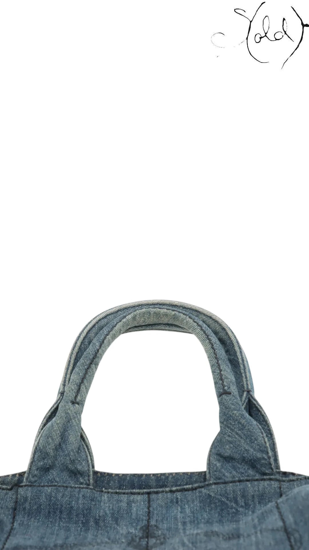 Prada Canapa Denim Logo Satchel Blue GHW 2010s | Sold Attire, Authenticated Pre - Owned | Sold Attire