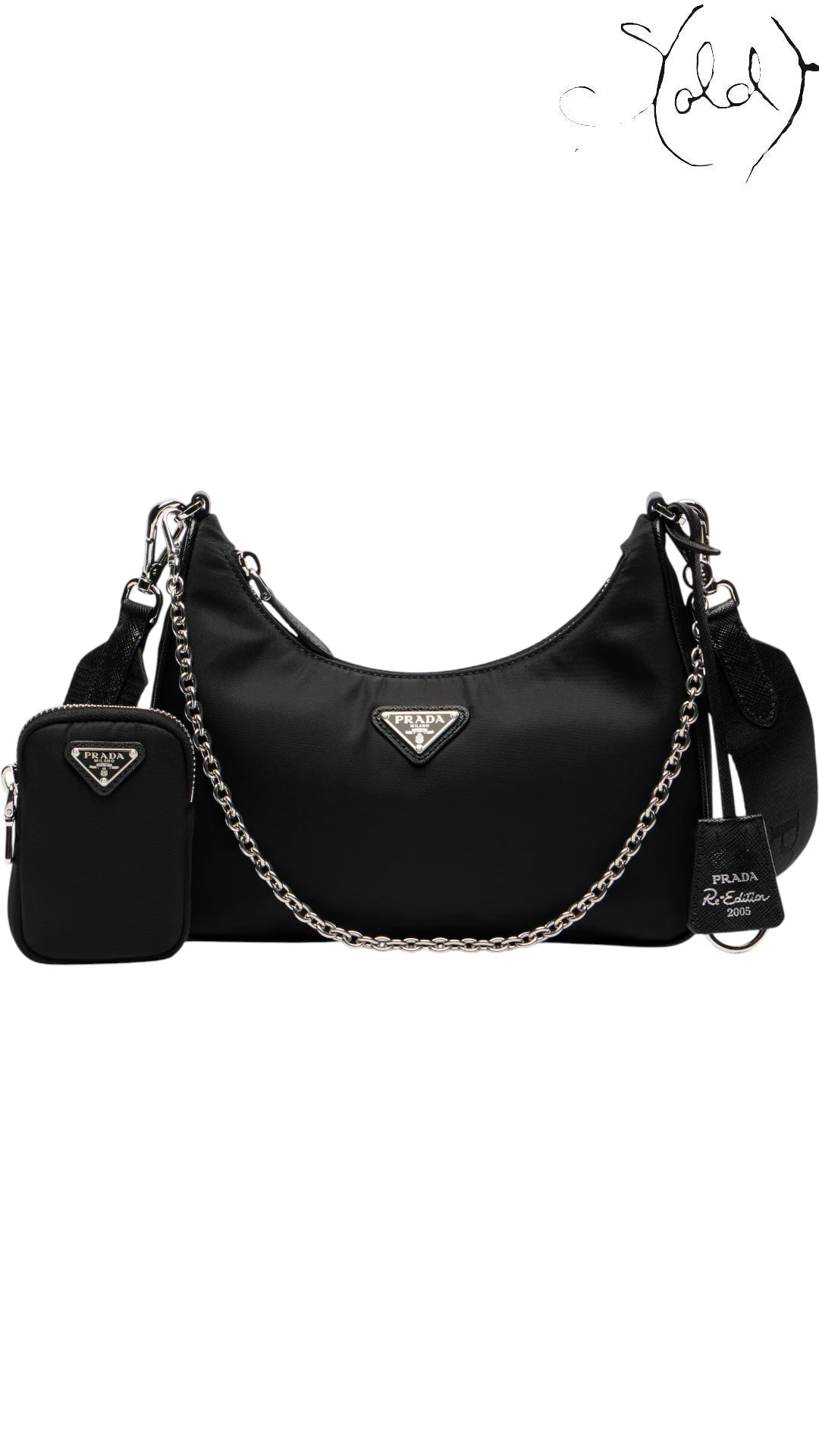 Prada Re - Edition 2005 Nylon Shoulder Bag Black — Authenticated Pre - Owned | Sold Attire