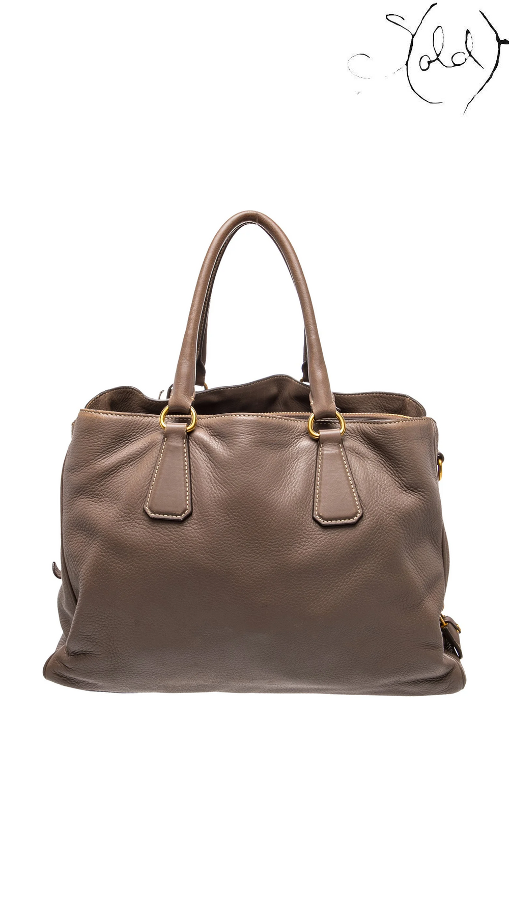 Prada Signature Argilla Cervo leather tote - view 3