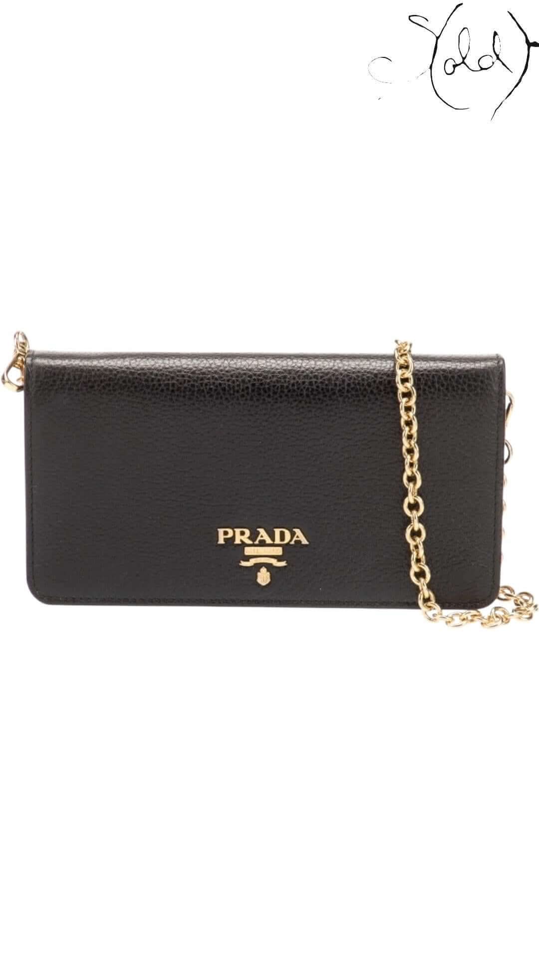 Prada Chain Wallet | Prada Crossbody Wallet | Sold Attire