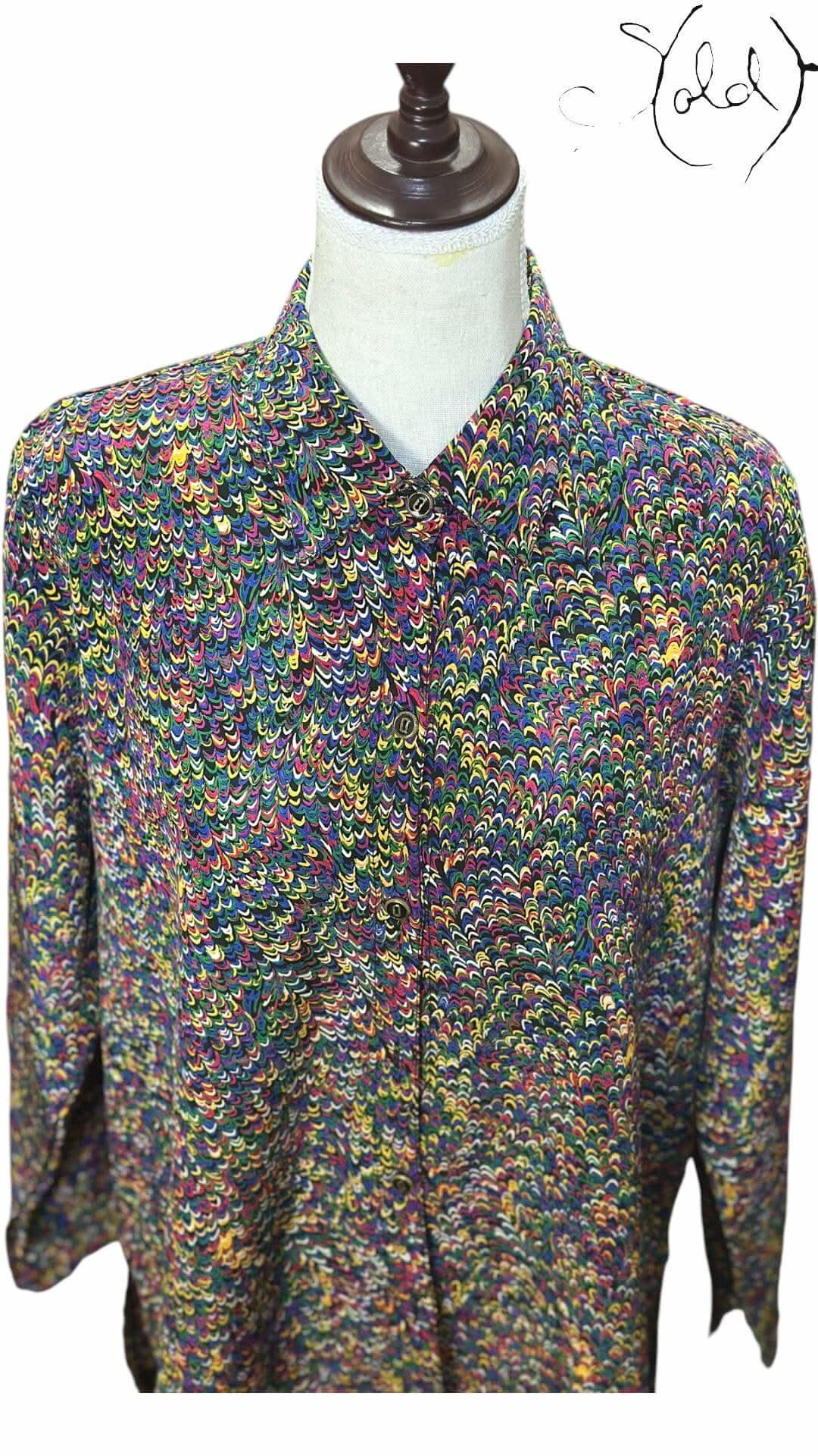 Psychedelic Feather Print Shirt – Fluid Fit | Sold Attire - Sold Attire