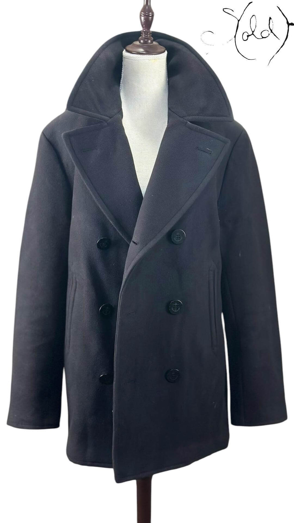 Ralph Lauren Melton Peacoat – Naval Precision, Base view | Sold Attire