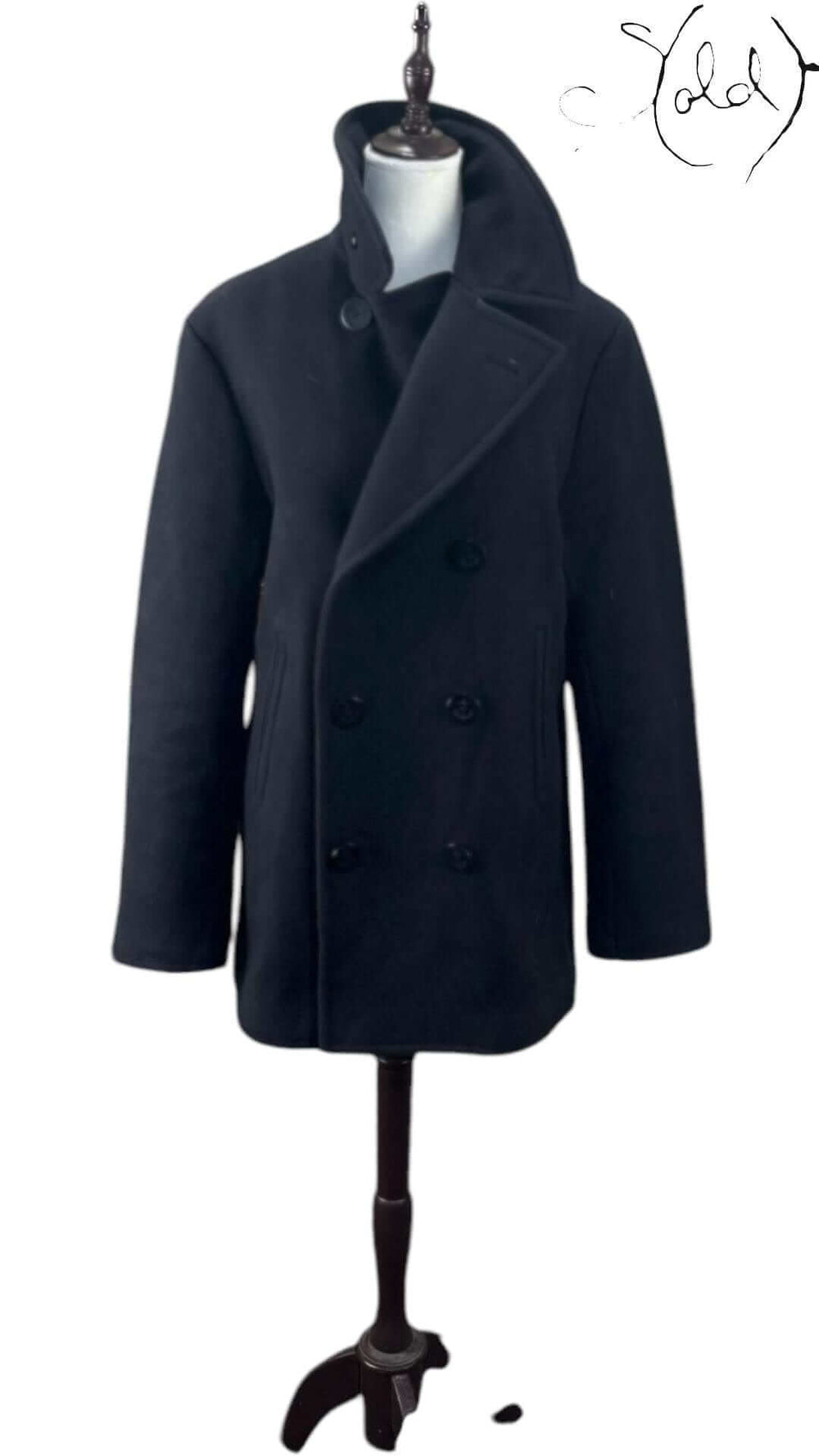Ralph Lauren Melton Peacoat – Naval Precision, Interior view | Sold Attire