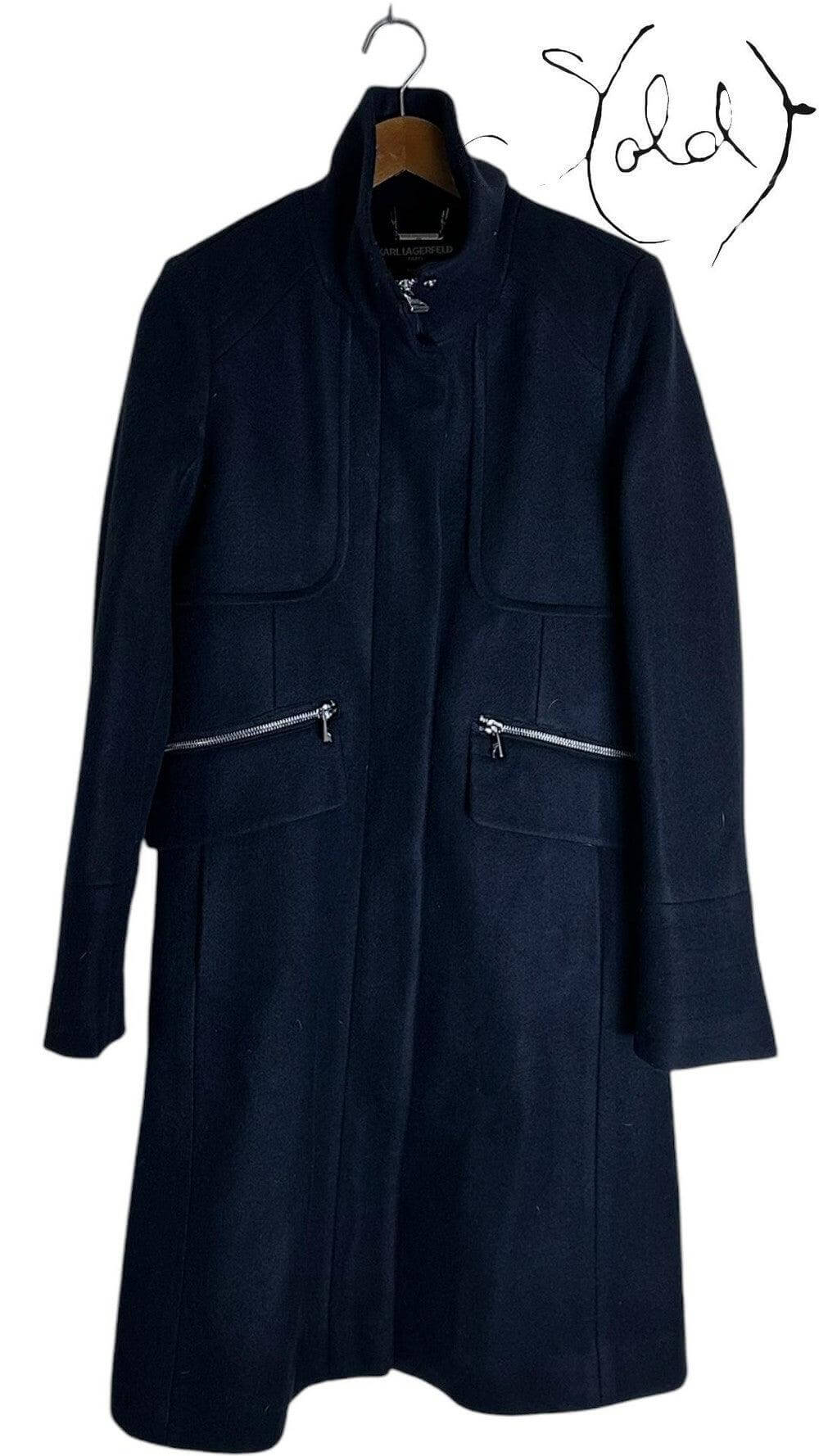 Rare Karl Lagerfeld Paris Wool Coat – Silent Luxury, Authenticated Pre-Owned | Sold Attire