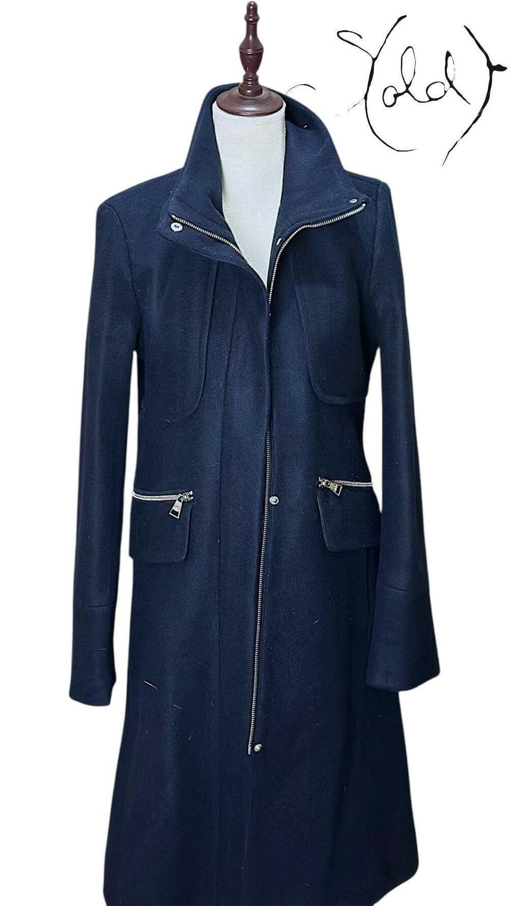 Rare Karl Lagerfeld Paris Wool Coat – Silent Luxury, Back view | Sold Attire